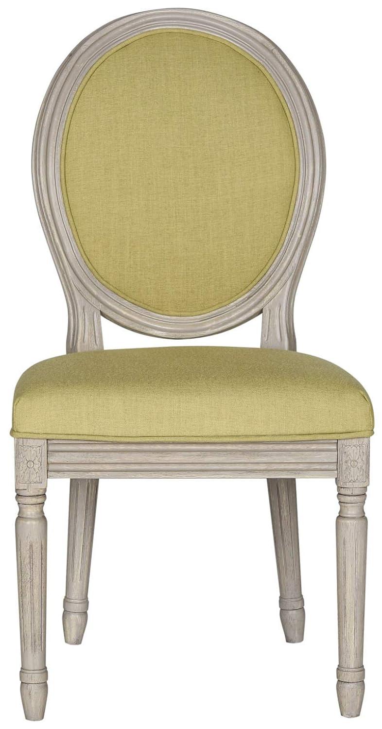 Holloway 19''H French Brasserie Oval Side Chair (Set of 2) - Navy/Cream - Safavieh