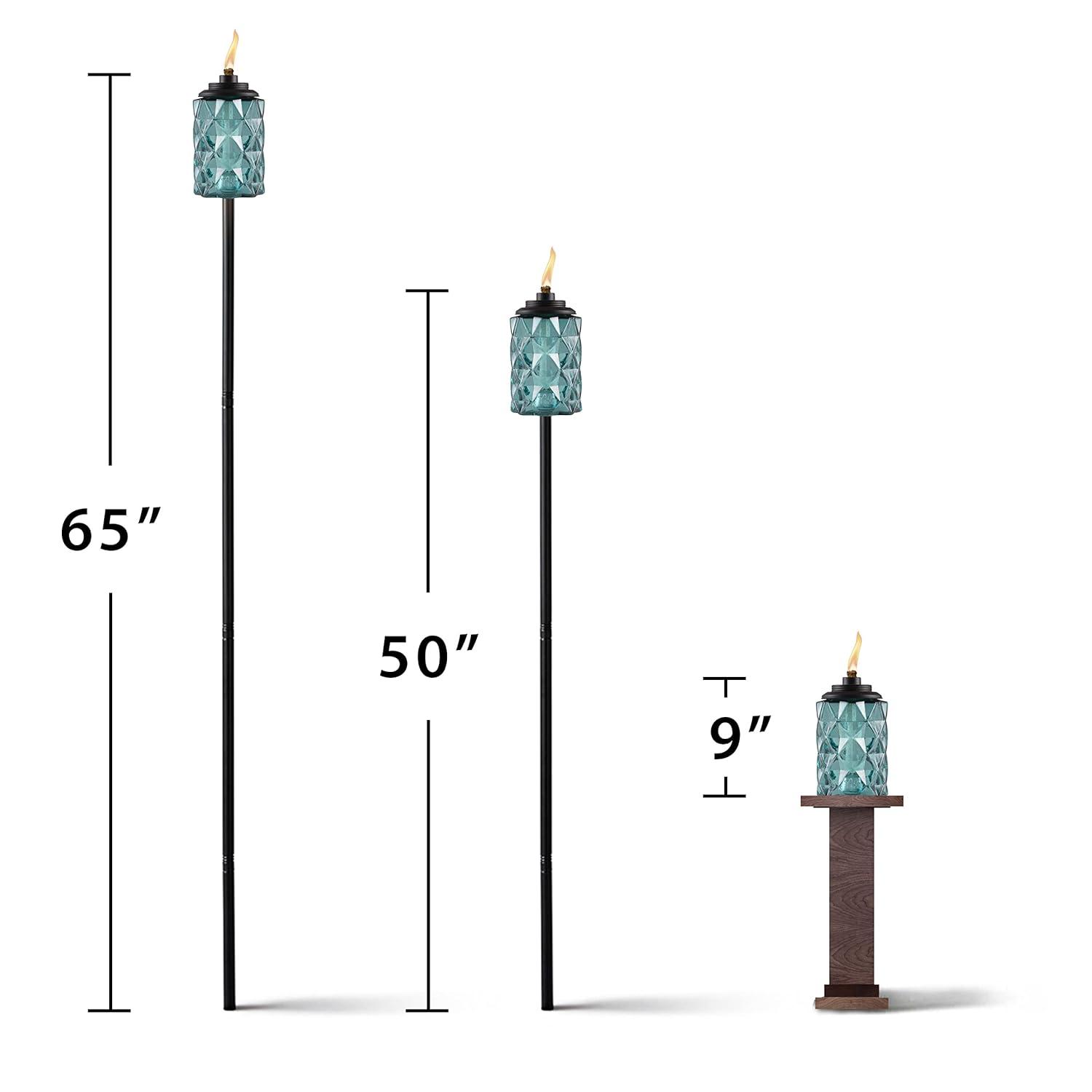 TIKI Brand TIKI® Brand Easy Install 65 Inch TIKI Torch Topaz Blue (Set of 2)