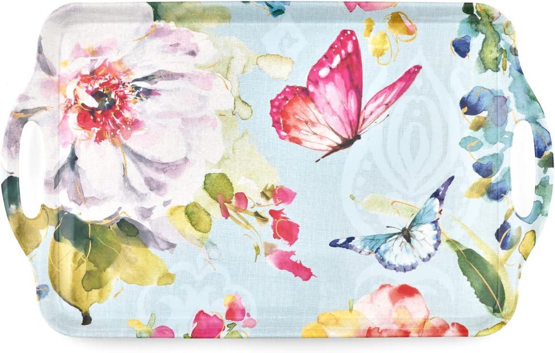 Colorful Breeze Multicolor Melamine Handled Serving Tray