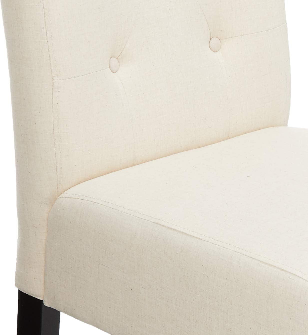 Set of 2 Taylor Fabric Dining Chair Natural Plain - Christopher Knight Home: Upholstered, Tufted Back, Wood Legs