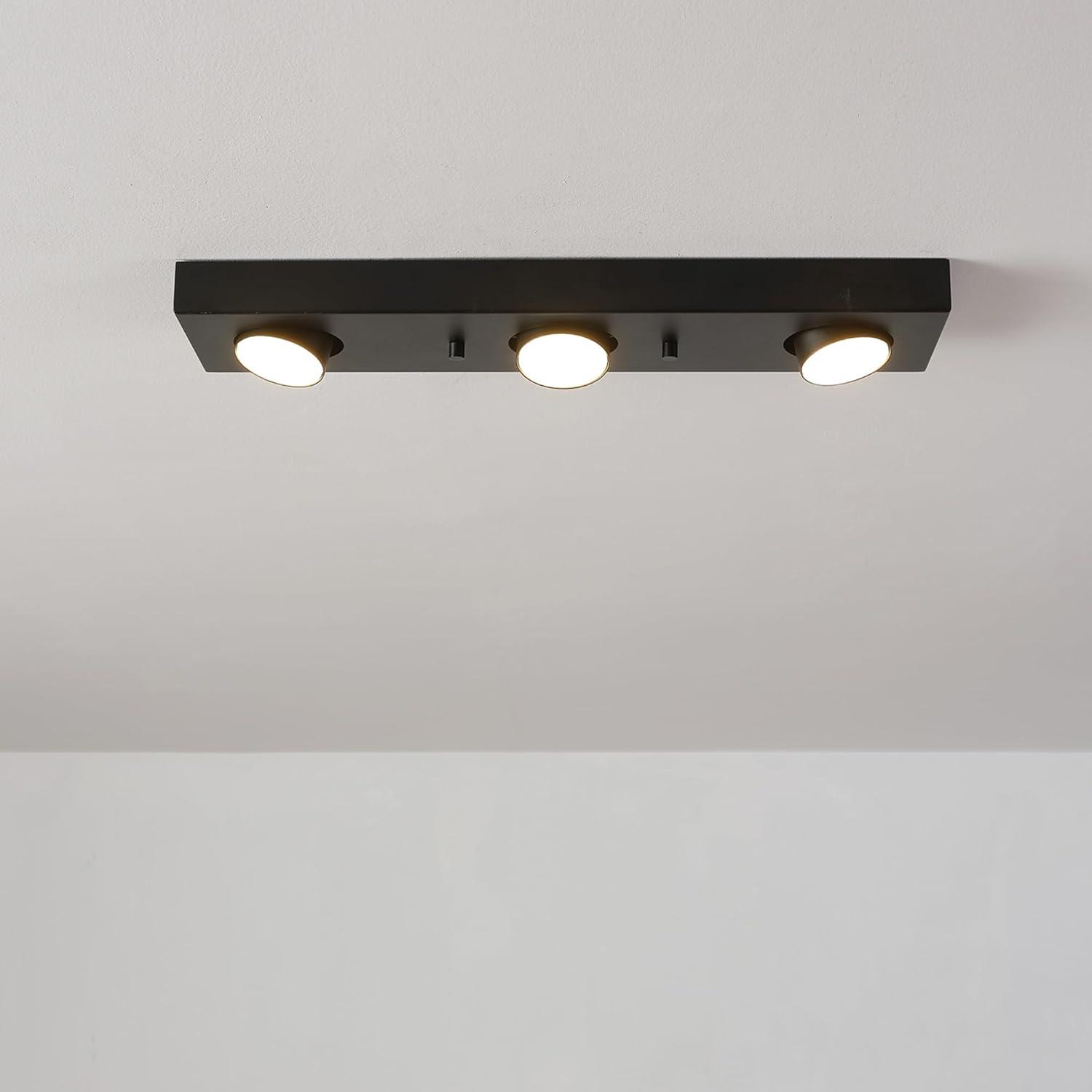 Globe Electric 59941 Bleecker 3 Light 19" Wide Led Accent Light Ceiling Fixture - Black