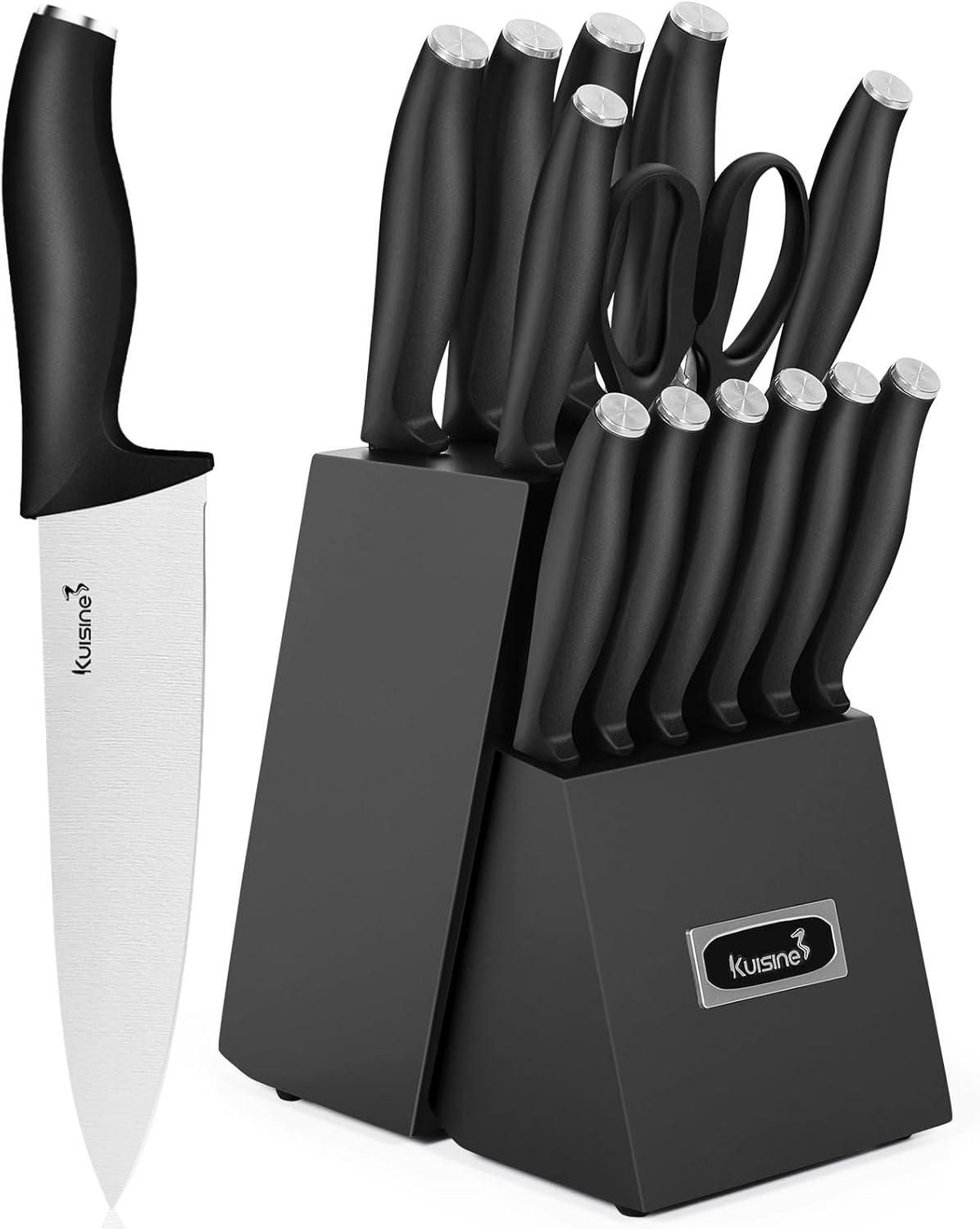 kuisine Kuisine 15 Piece Stainless Steel Knife Block Set