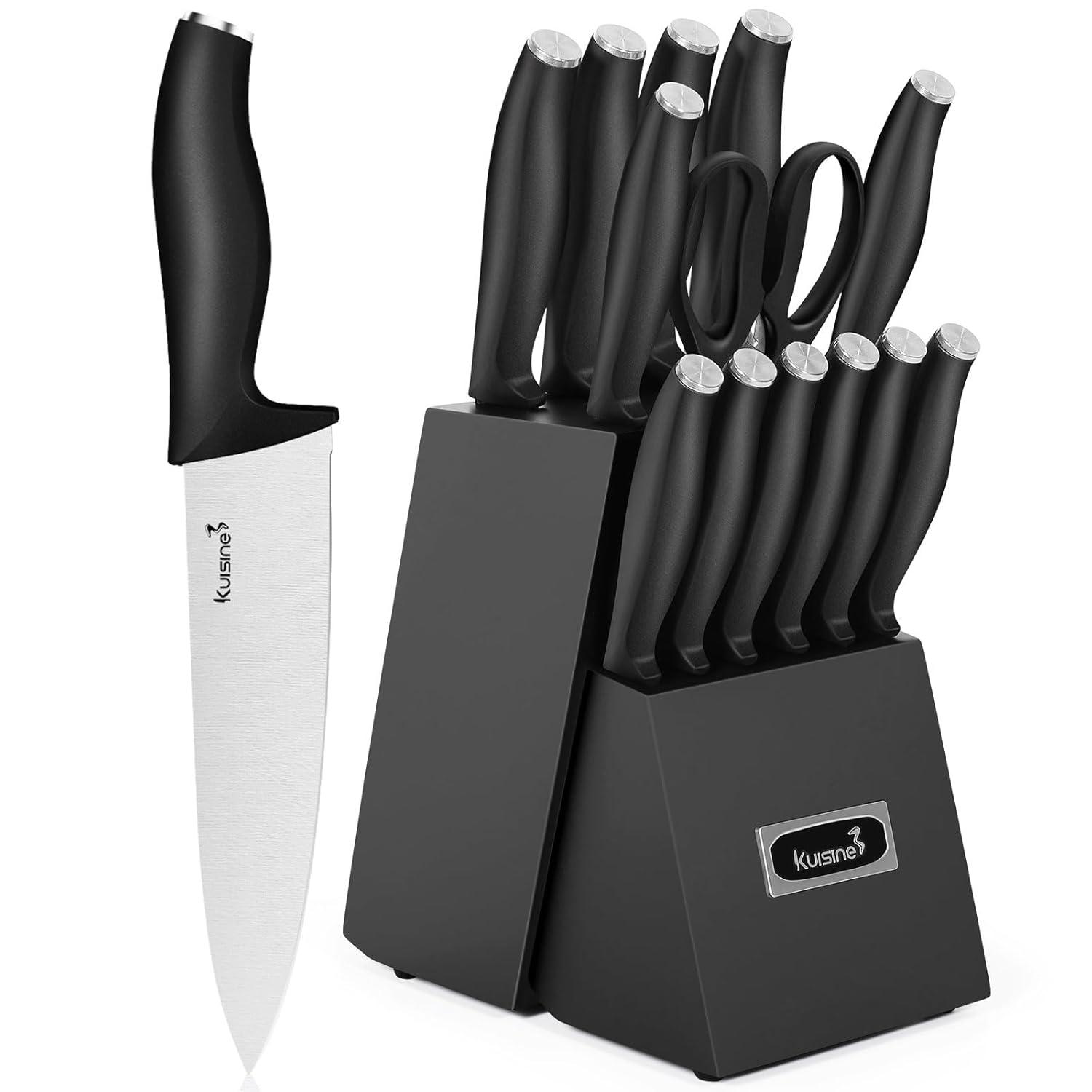 kuisine Kuisine 15 Piece Stainless Steel Knife Block Set