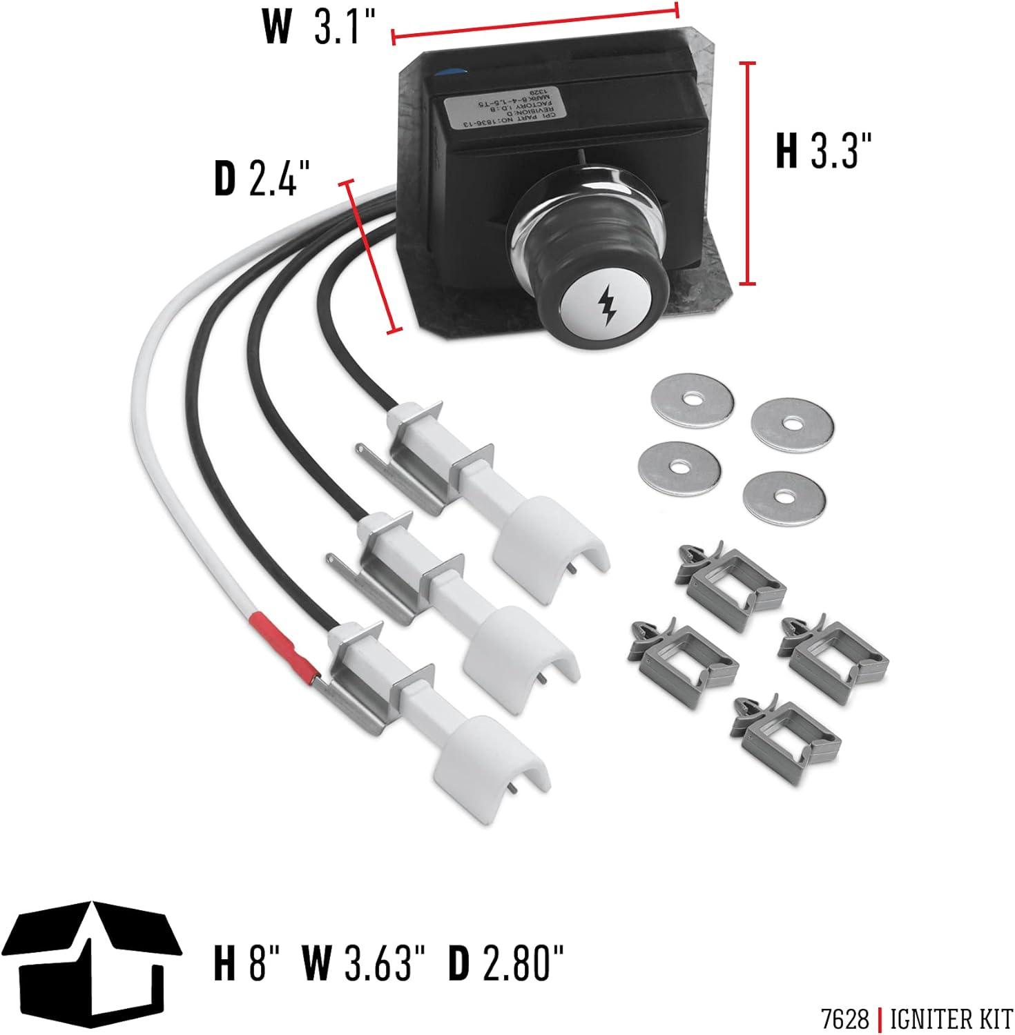 Weber Replacement Igniter Kit for Genesis 310/320 Gas Grill with Front Mounted Control Panel