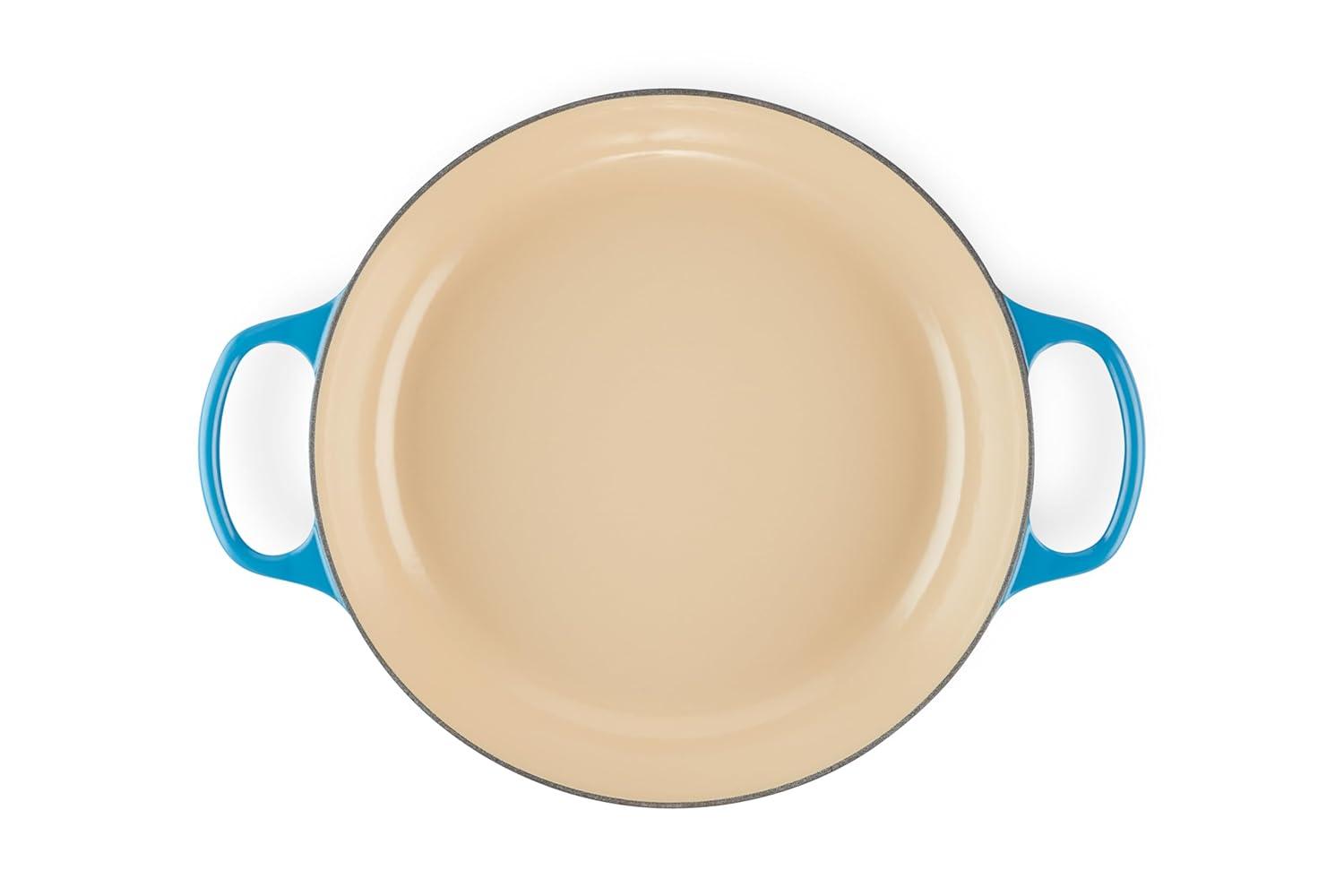 Marseille Blue Enameled Cast Iron Round Braiser, 3.5 qt