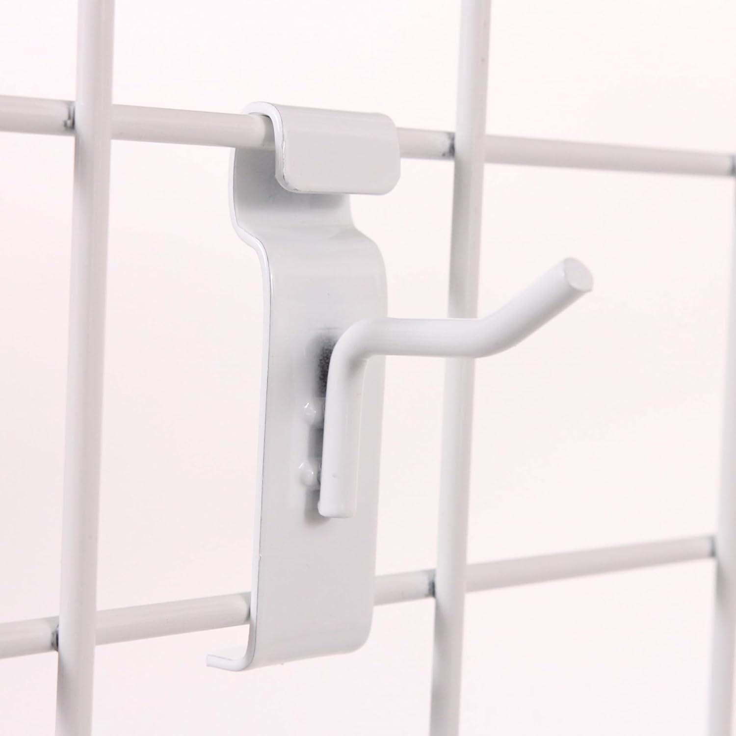 SSWBasics 2 inch White Peg Hook for Wire Grid - Pack of 50 - Durable Grid Wall Accessory - Perfect Gridwall Hooks for Retail  Thrift  Boutique  Garage  Home Organization and Display