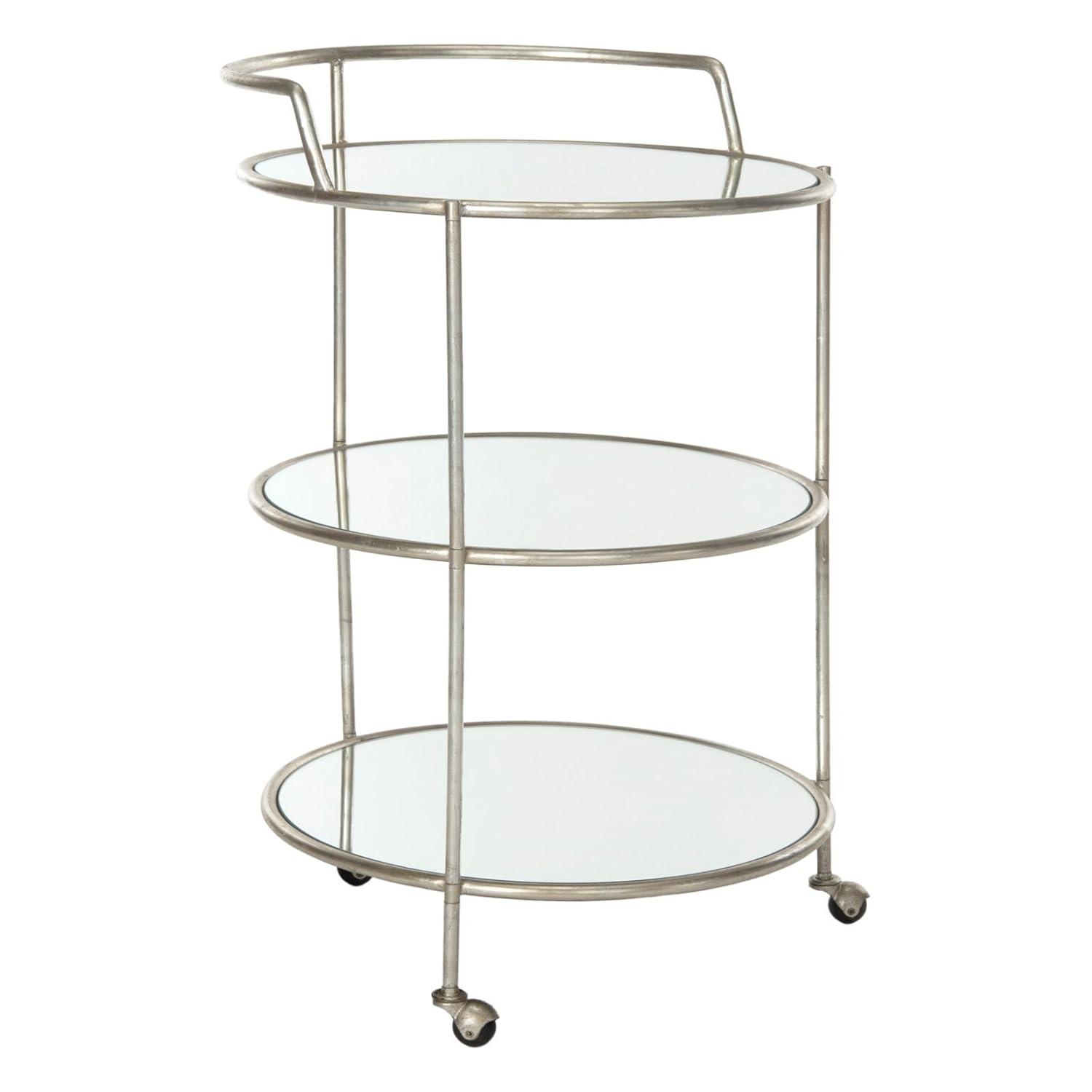 Dulcinea Bar Cart - FOX2554B - Gold/Mirror - Safavieh