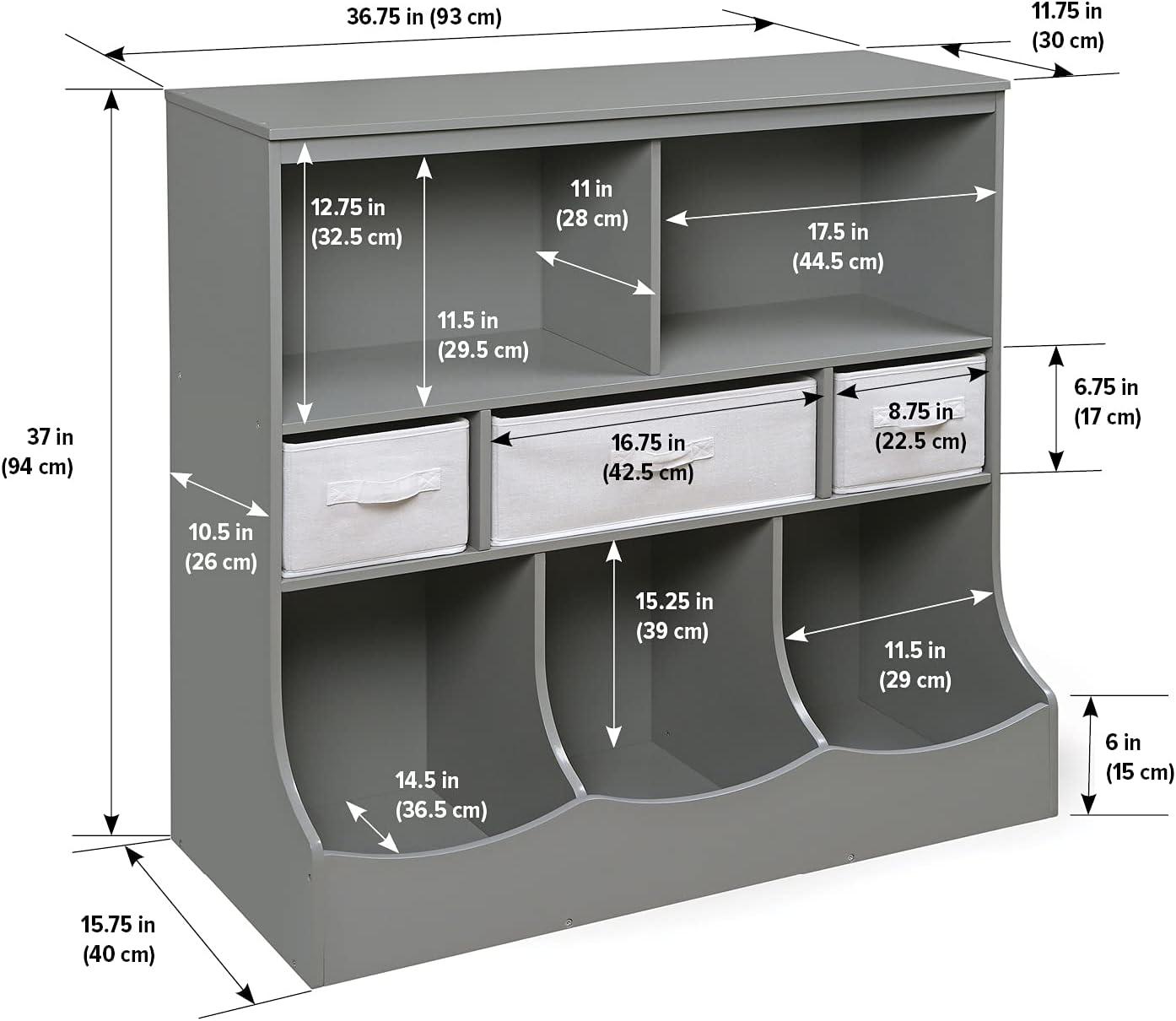 Badger Basket Combo Bin Storage Unit with Three Baskets