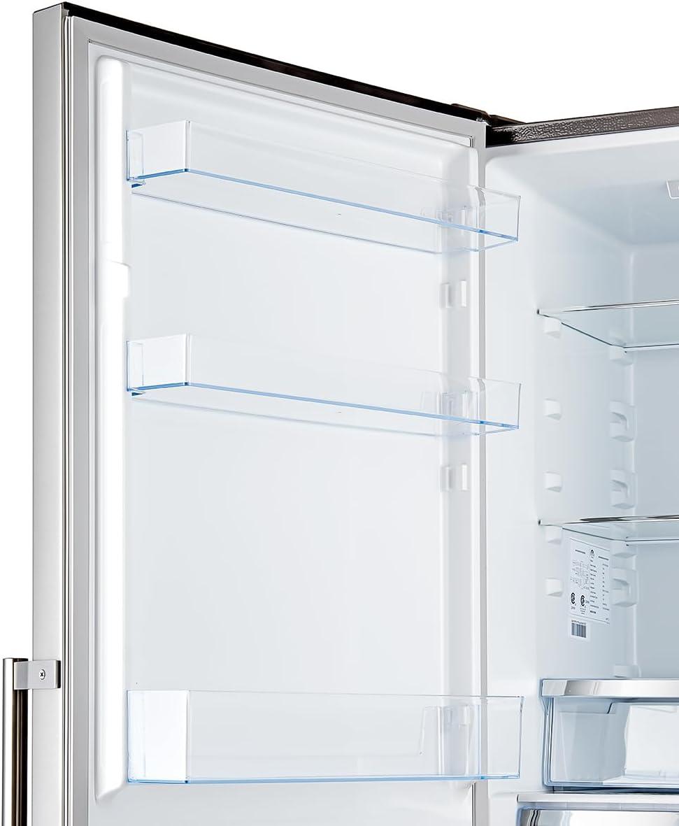Guardia 46.8-Inch Side-by-Side Bottom Freezer Refrigerator Stainless Steel, 21.6 cu.ft.