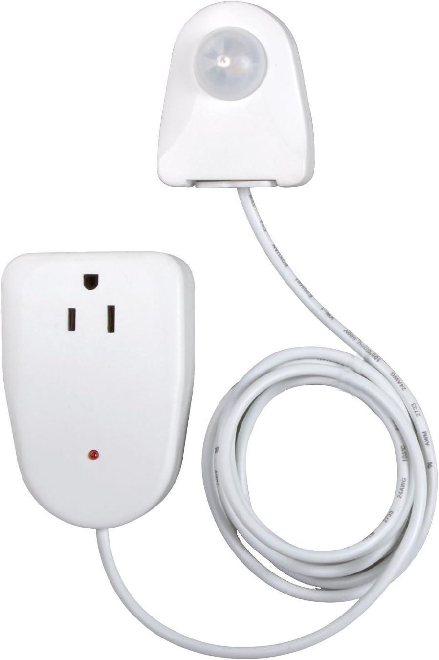 White Indoor Motion Activated Light Control with 6-Foot Cord