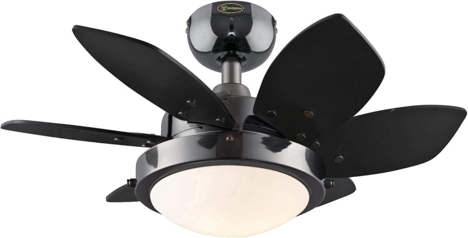 24-Inch Gun Metal LED Ceiling Fan with Reversible Blades