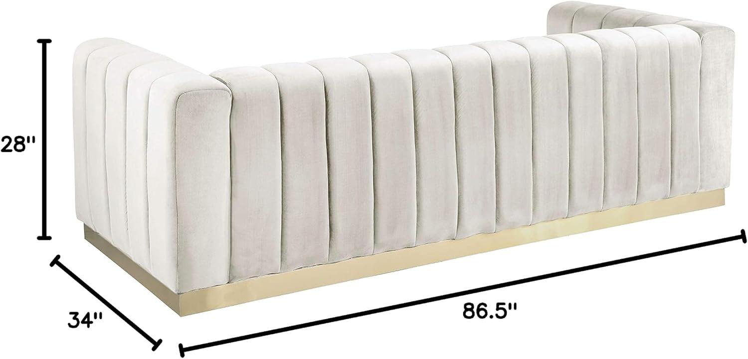 Meridian Furniture Marlon Black Velvet Sofa