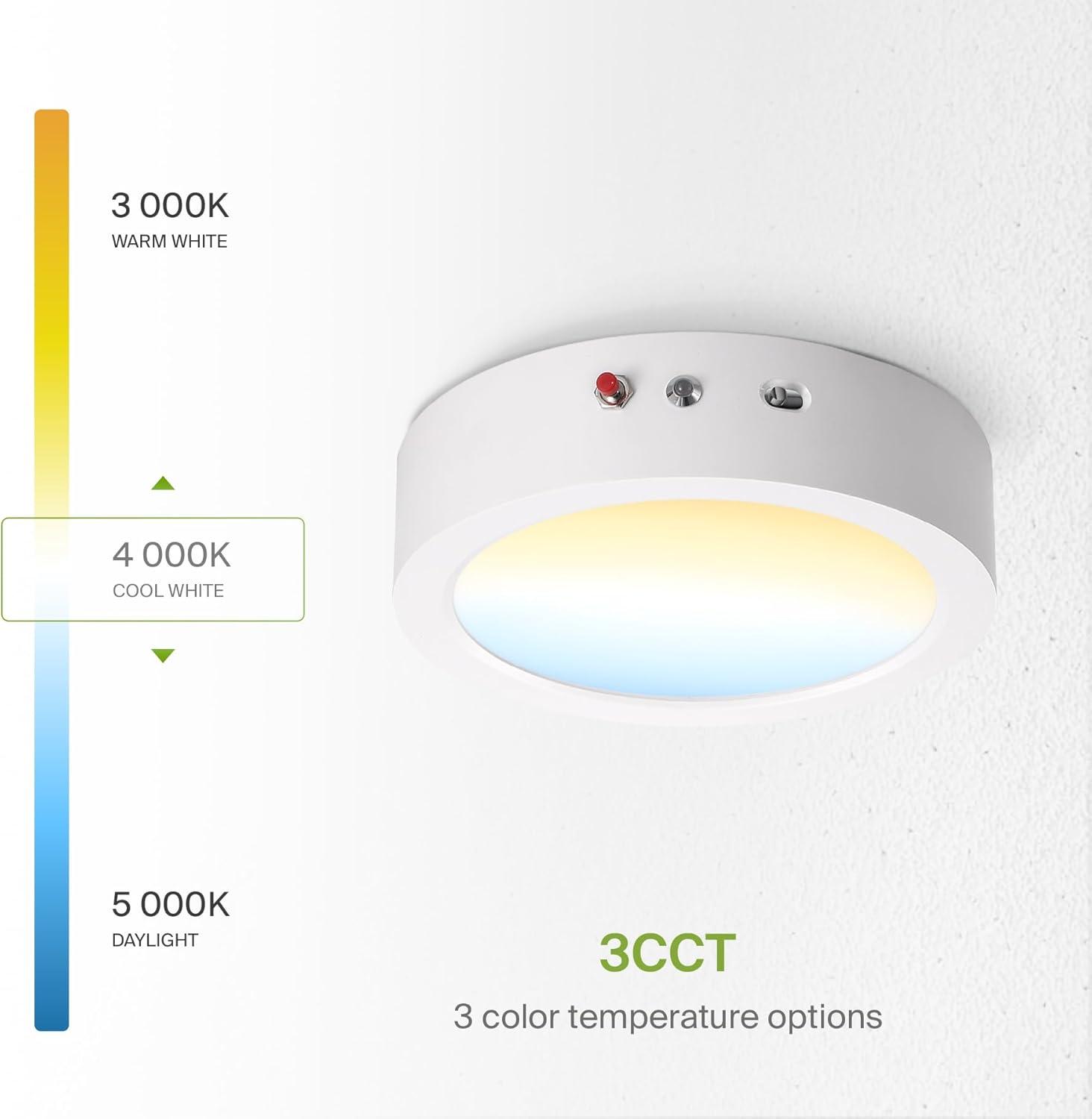 White 9-Inch Square LED Flush Mount Ceiling Light
