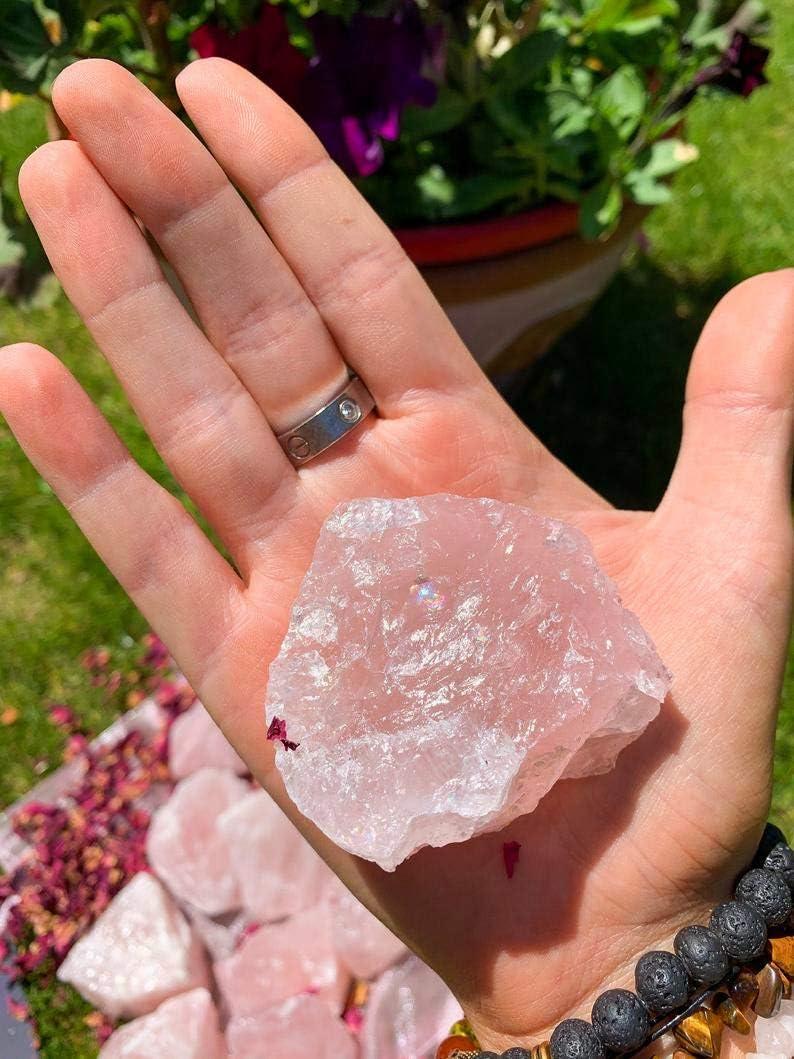 1 lb Natural Raw Rose Quartz Rough Stones Set