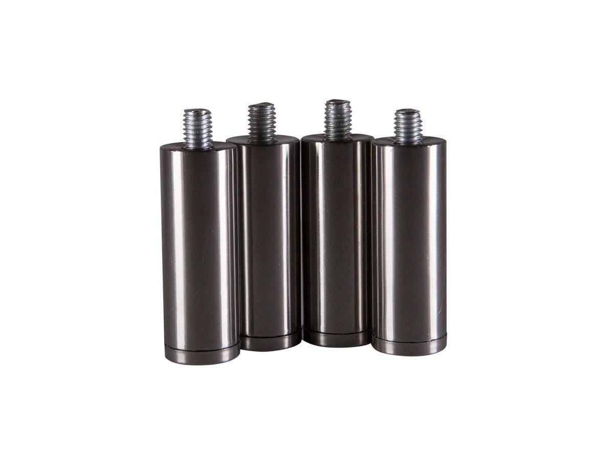 Monoprice Medium Multimedia Desktop Stand, Black Glass 25.6" x 11.0" - Stand & Riser, Desktop TV Stand, Dual Monitors w/ Height Adjustable Legs