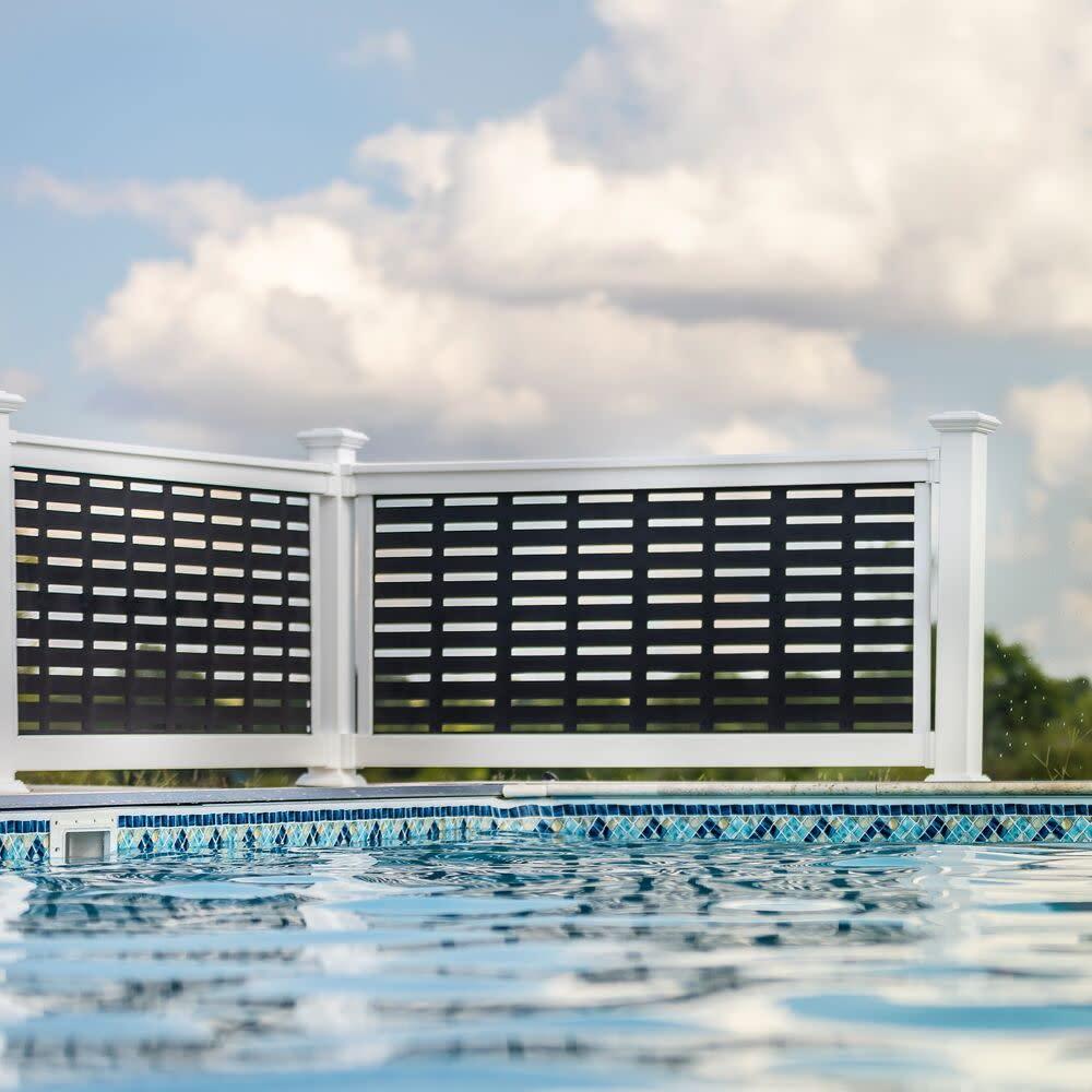 Barrette Outdoor Living 6 ft. W x 36 in. H T-Top Vinyl Rail for Decorative Screen Panel Infill