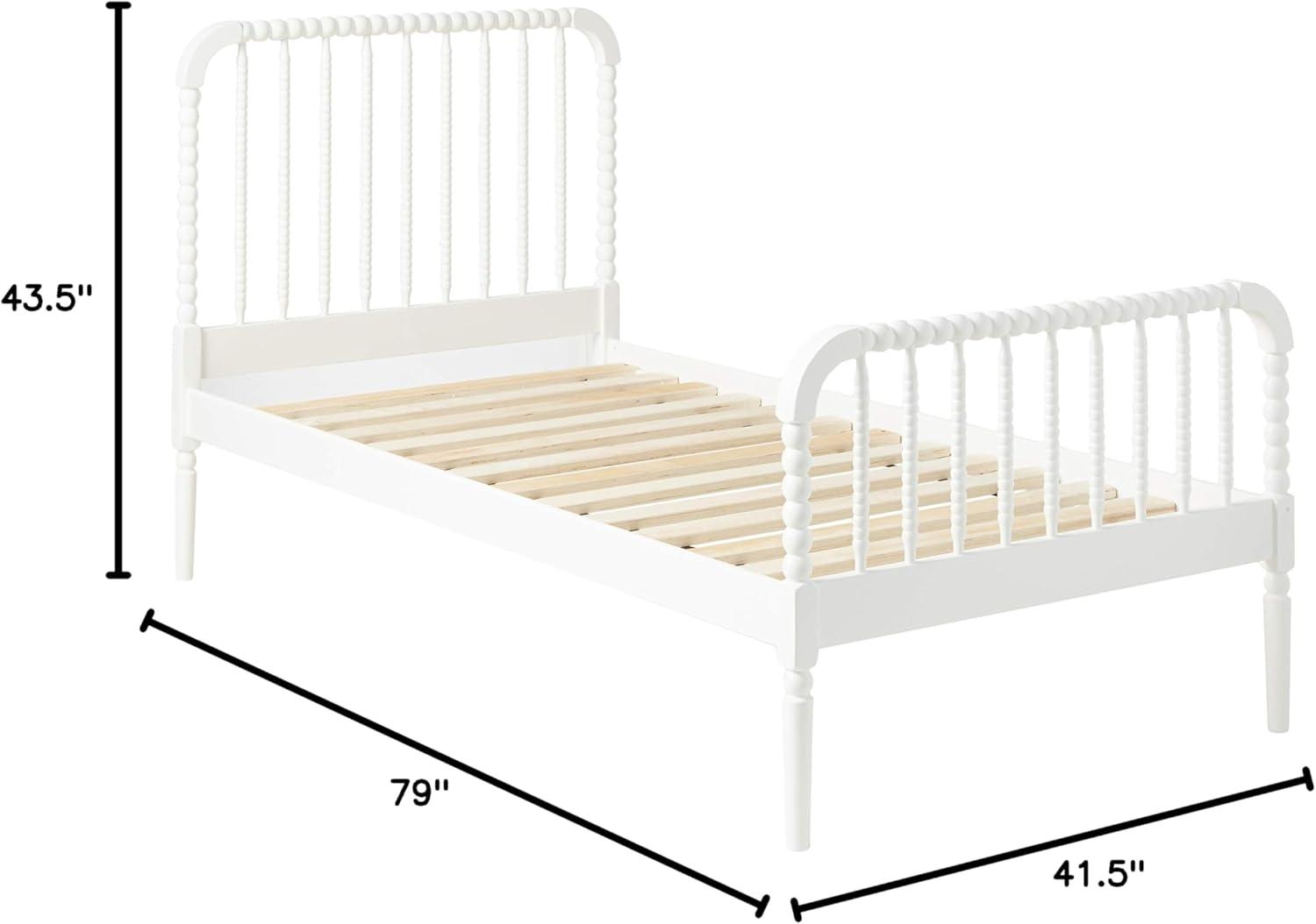 Slatted Panel Bed, White