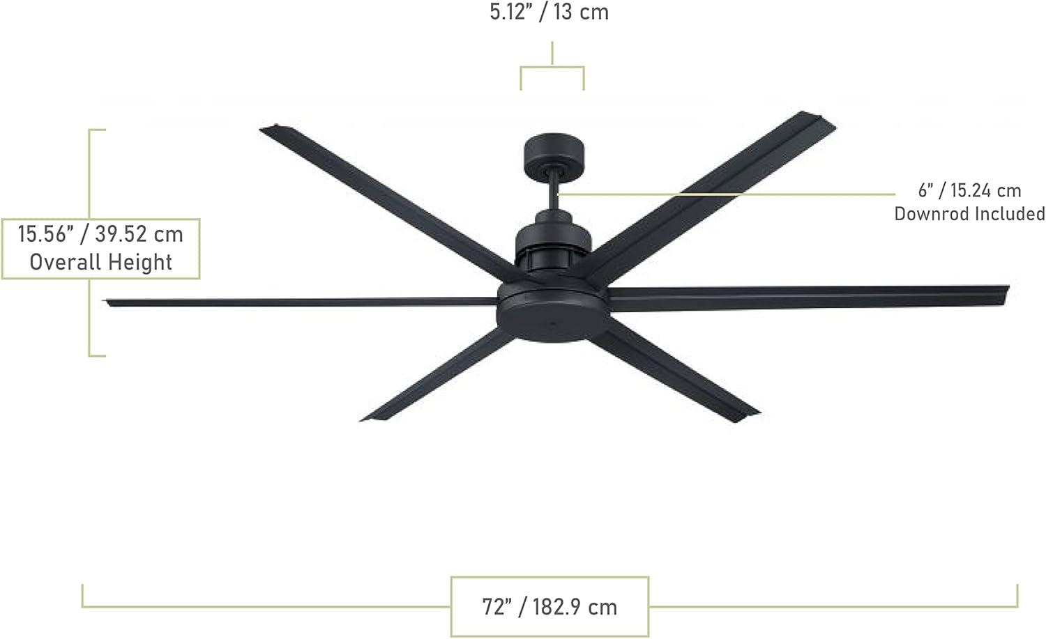 Mondo 72'' Polished Nickel Modern Ceiling Fan with Remote