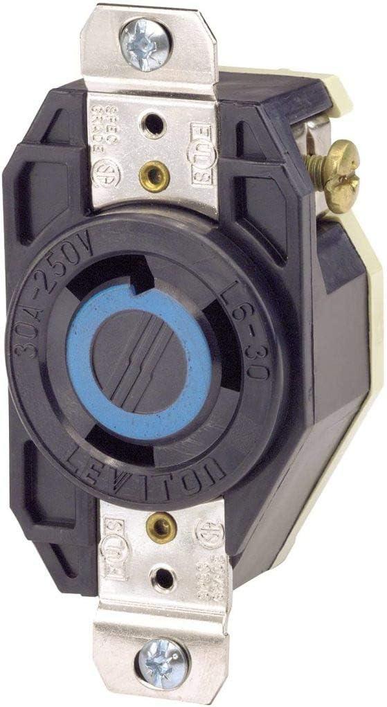 Black Industrial Grade Flush Mounting Locking Receptacle