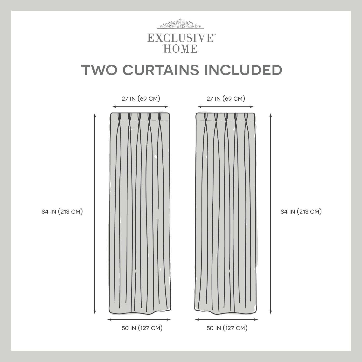 Amalgamated Textiles Loha Synthetic Solid Color Semi-Sheer Pinch Pleat Curtain Panels