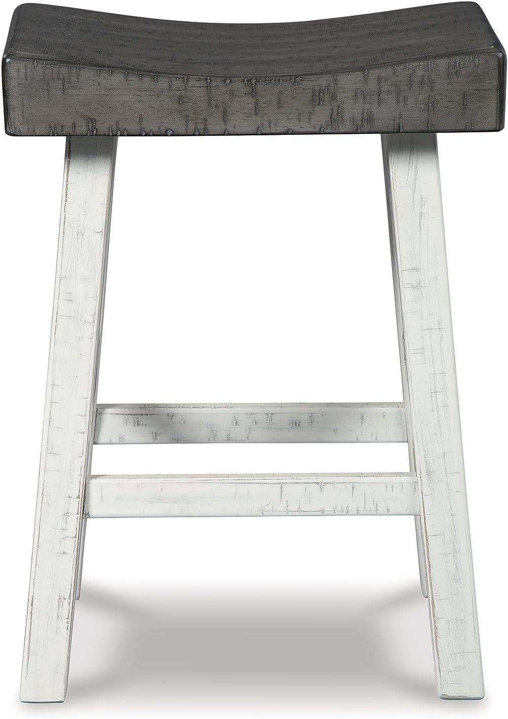 Signature Design by Ashley Glosco Counter Height Barstool, Set of 2, Brown/Antique White