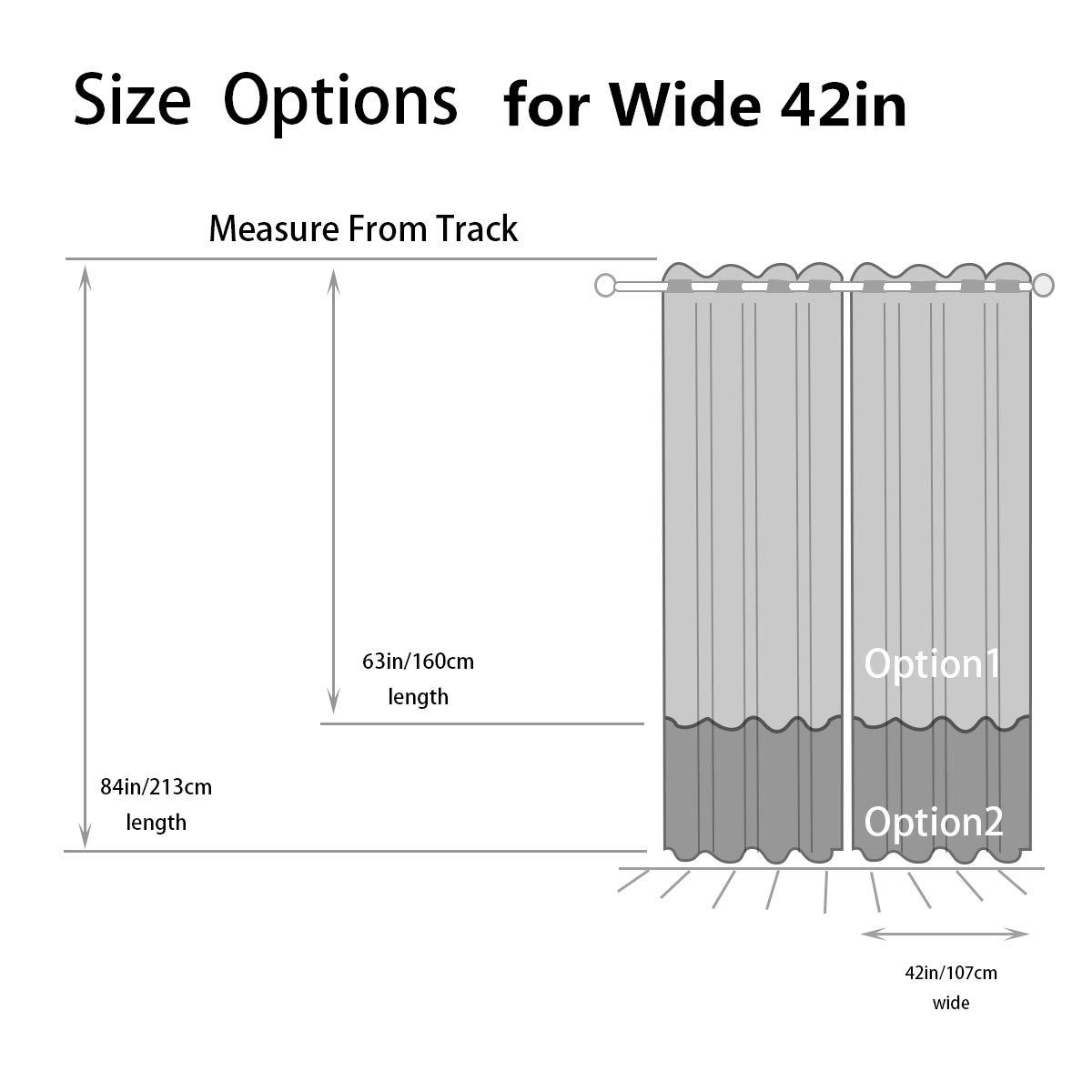 ChrisDowa Grommet Blackout Curtains for Bedroom and Living Room - 2 Panels Set Thermal Insulated Room Darkening Curtains (Black, 42 x 63 Inch)