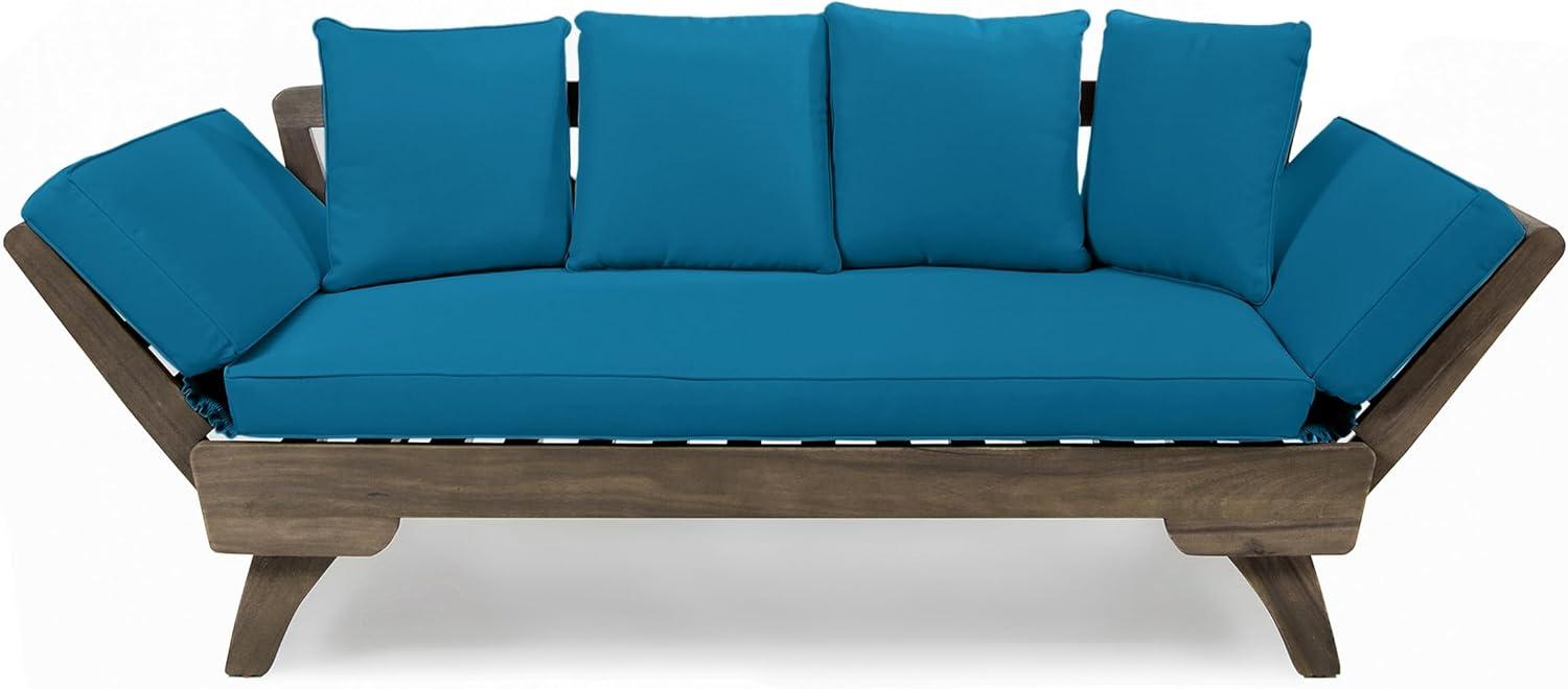 Christopher Knight Home Ottavio Outdoor Daybed with Cushions by  Dark Teal 3