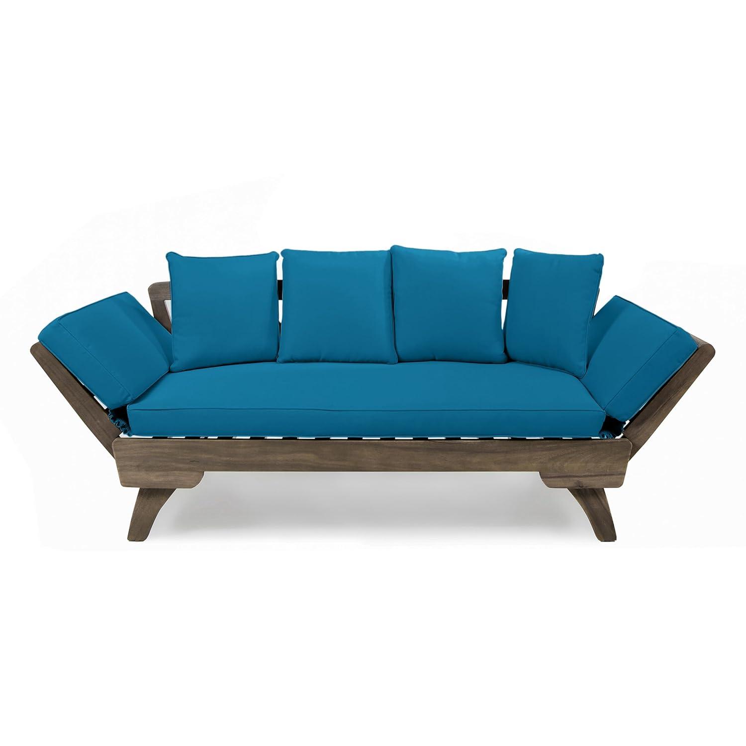Christopher Knight Home Ottavio Outdoor Daybed with Cushions by  Dark Teal 3