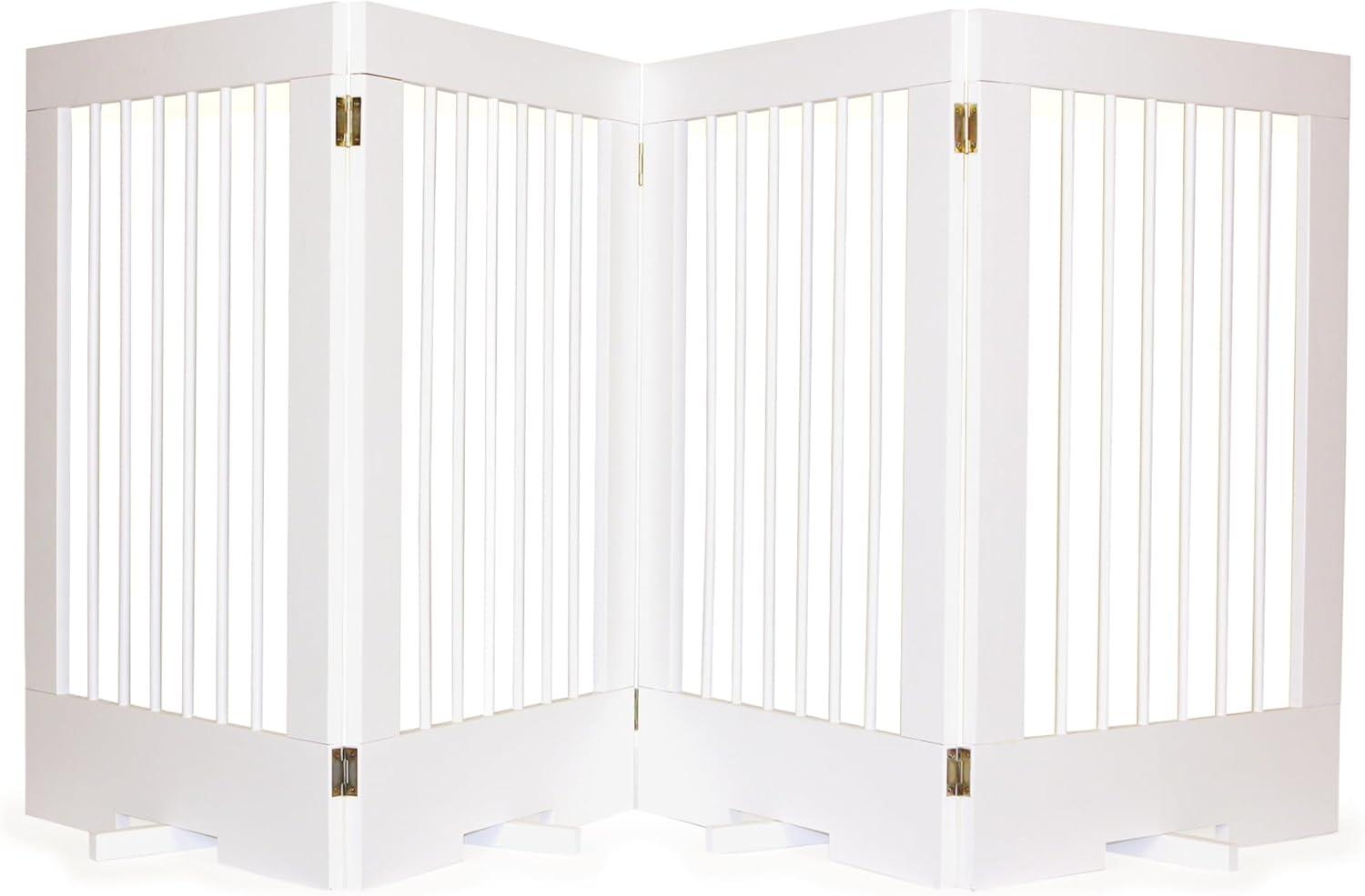Cardinal Gates 4PG 4-Panel Freestanding Pet Gate - Adjustable Wooden Dog Gate