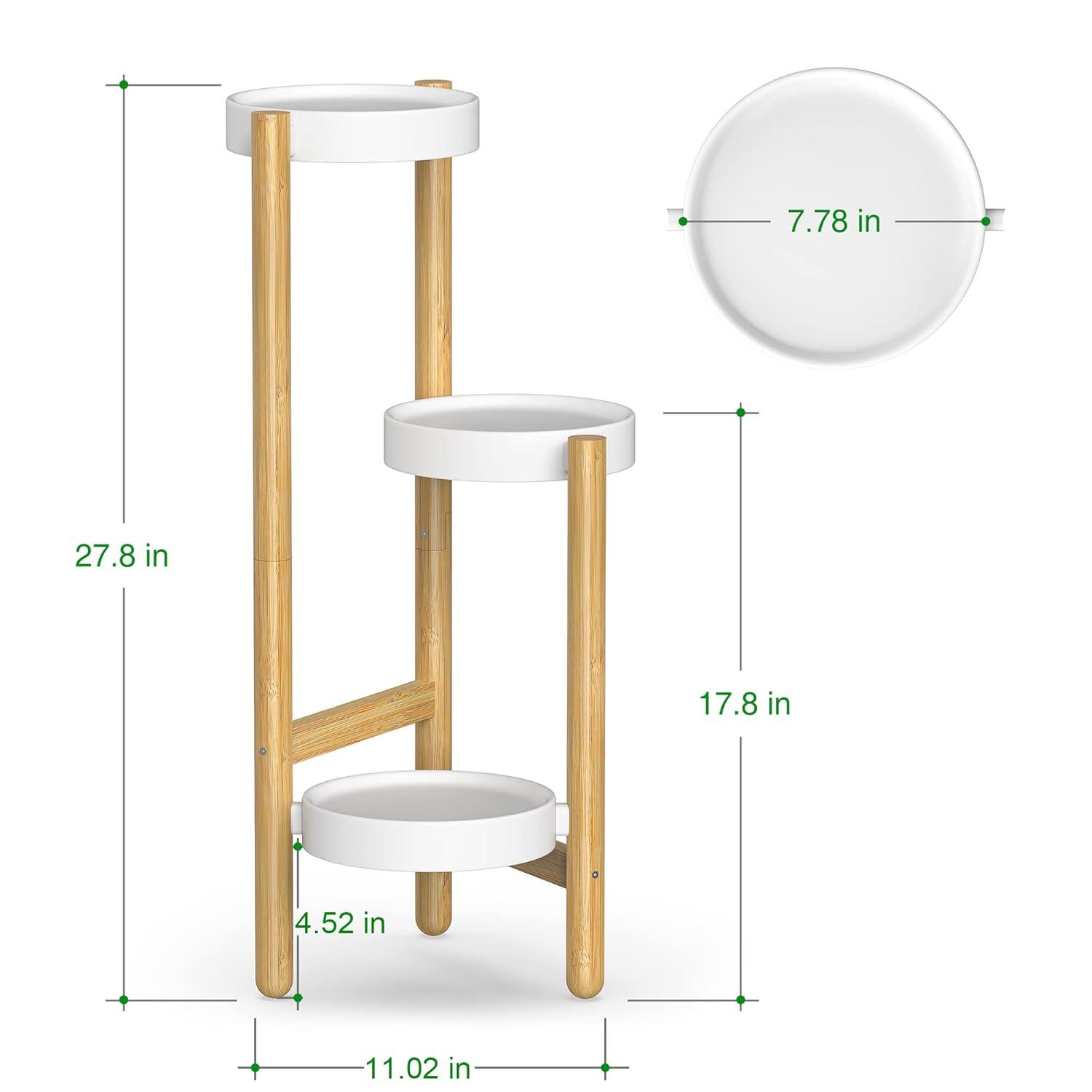 Corner Plant Stand Indoor, 3 Tier Tall Bamboo Plant Stand Holder & Plant Shelf Display Rack for Indoor Home Decor (3 Tier Stand)