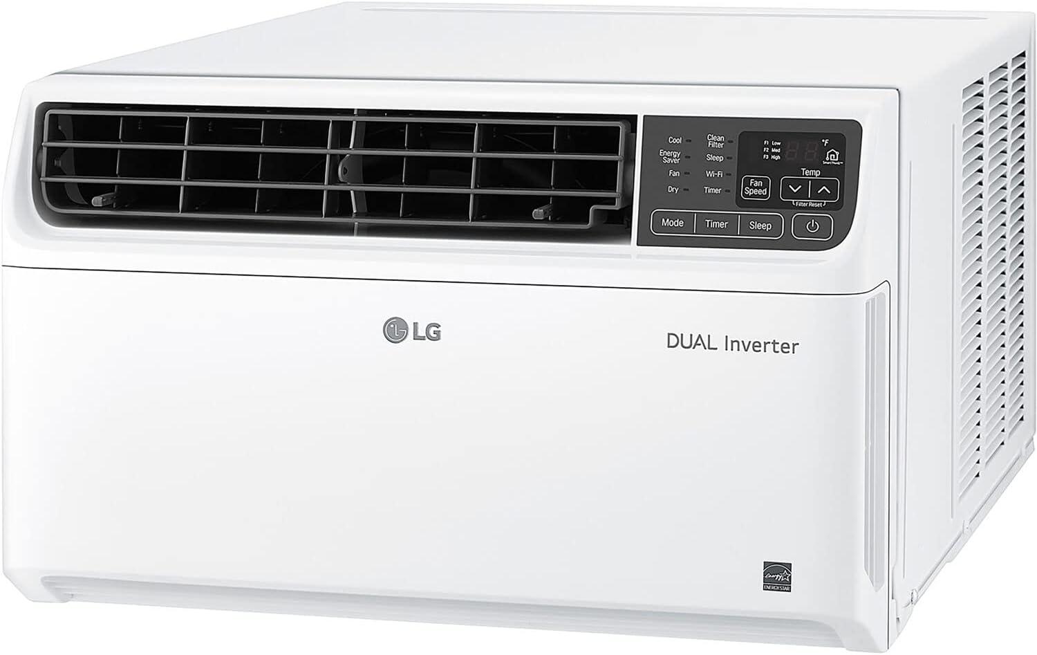 8,500 BTU High Efficiency Dual Inverter Window Air Conditioner with Wi-Fi and LCD Remote, 115V