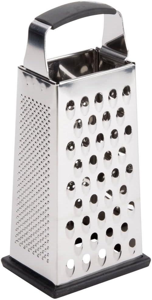 TableCraft Products SG205BH Stainless Steel 4 Sided Box Grater, 9" (Pack of 6)