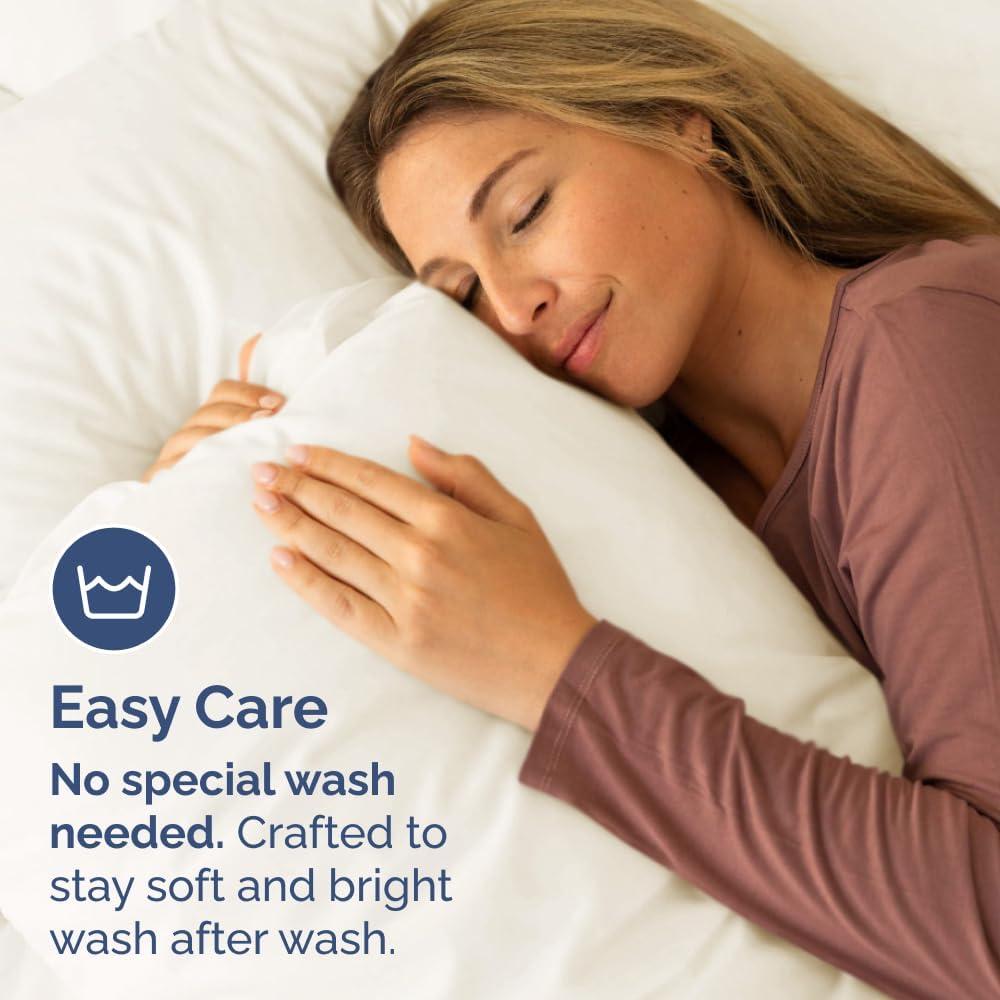CGK Linens Soft Double Brushed Soft & Cooling Pillowcase - Set of 4