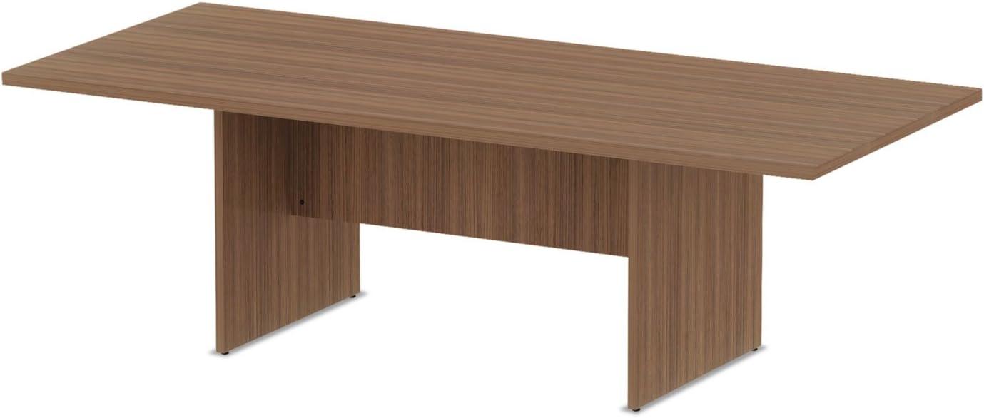 Modern Walnut Rectangular Conference Table with Laminate Top