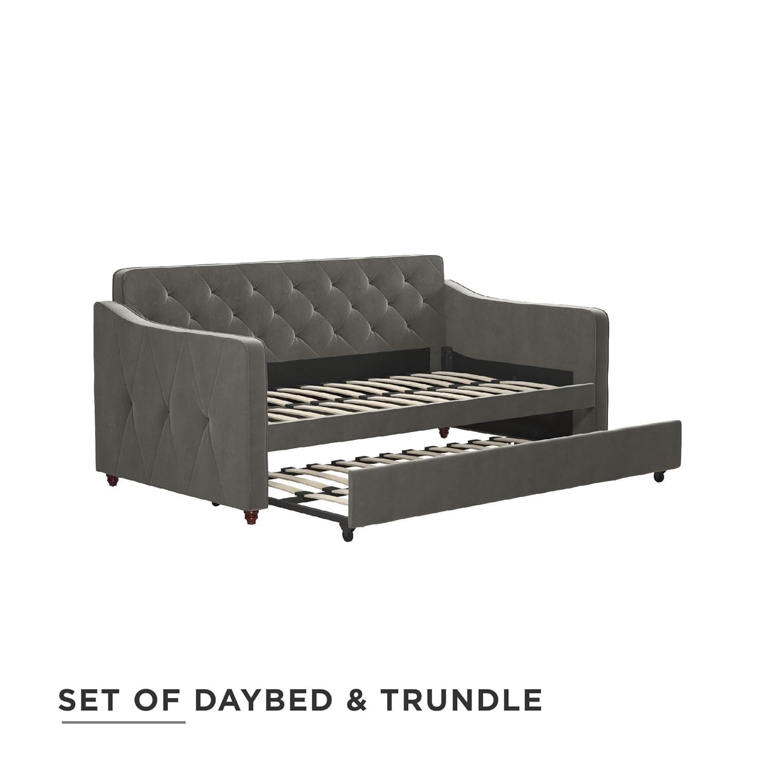 Novogratz Vintage Upholstered Daybed with Trundle