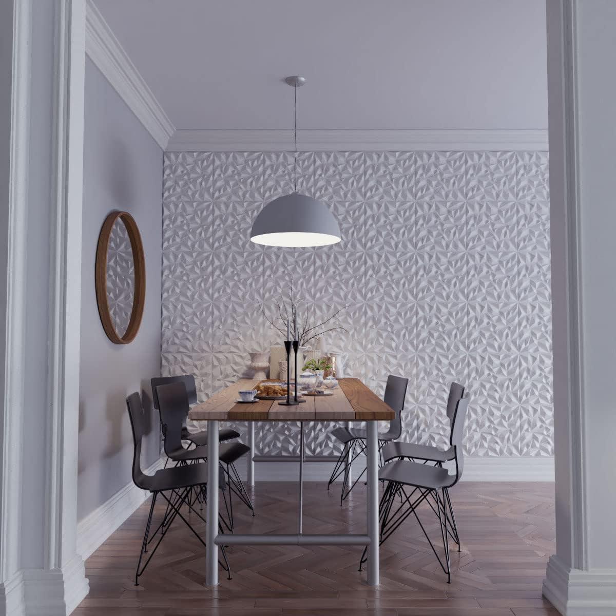 19 5/8"W x 19 5/8"H Leto EnduraWall Decorative 3D Wall Panel Covers 2.67 Sq. Ft.