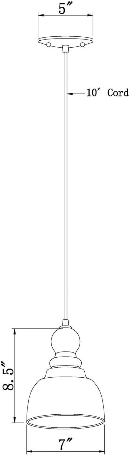 Forte Lighting 2678-01 1 Light 7" Wide Mini Pendant - Bronze