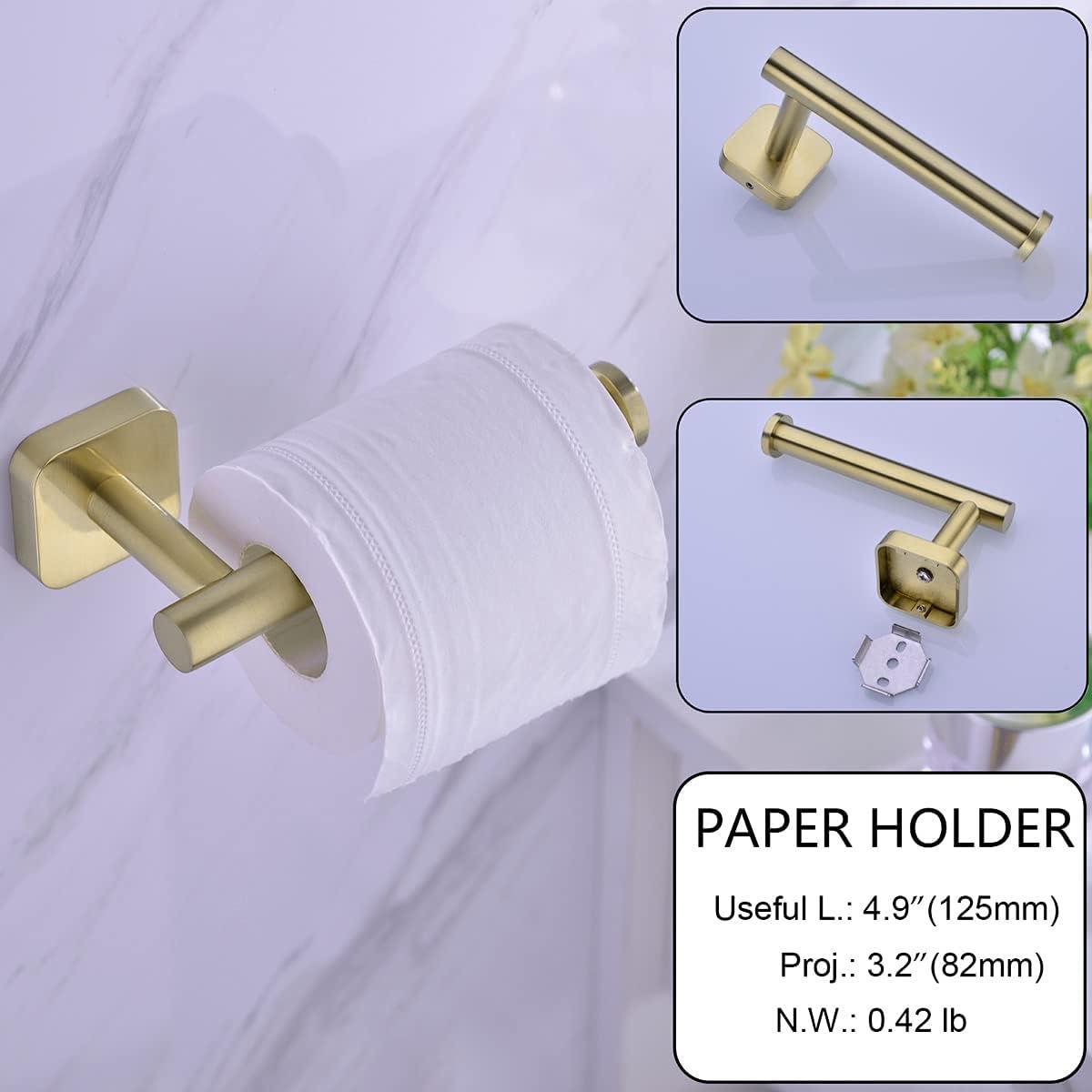 Brushed Gold Stainless Steel 4-Piece Bathroom Hardware Set