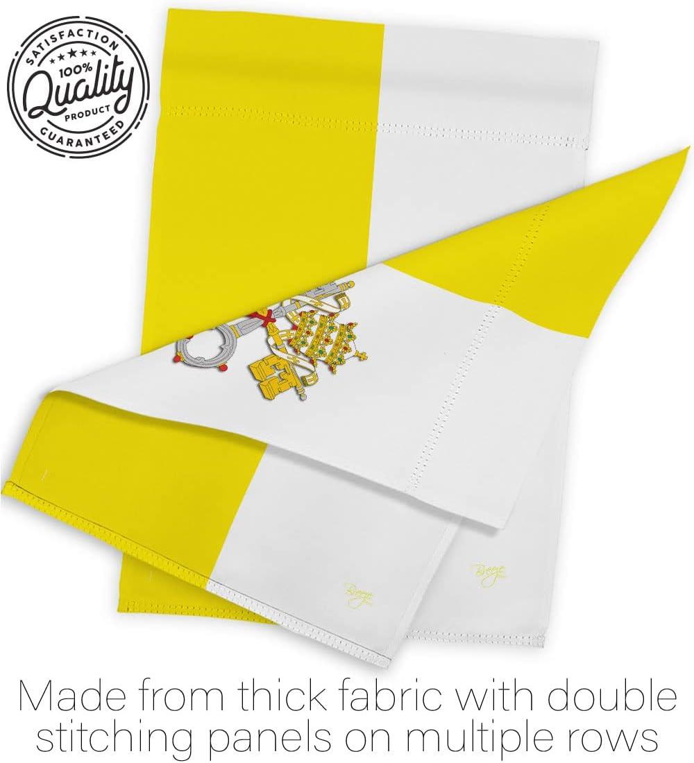 Breeze Decor 08106 Vatican City 2-Sided Vertical Impression House Flag - 28 x 40 in.