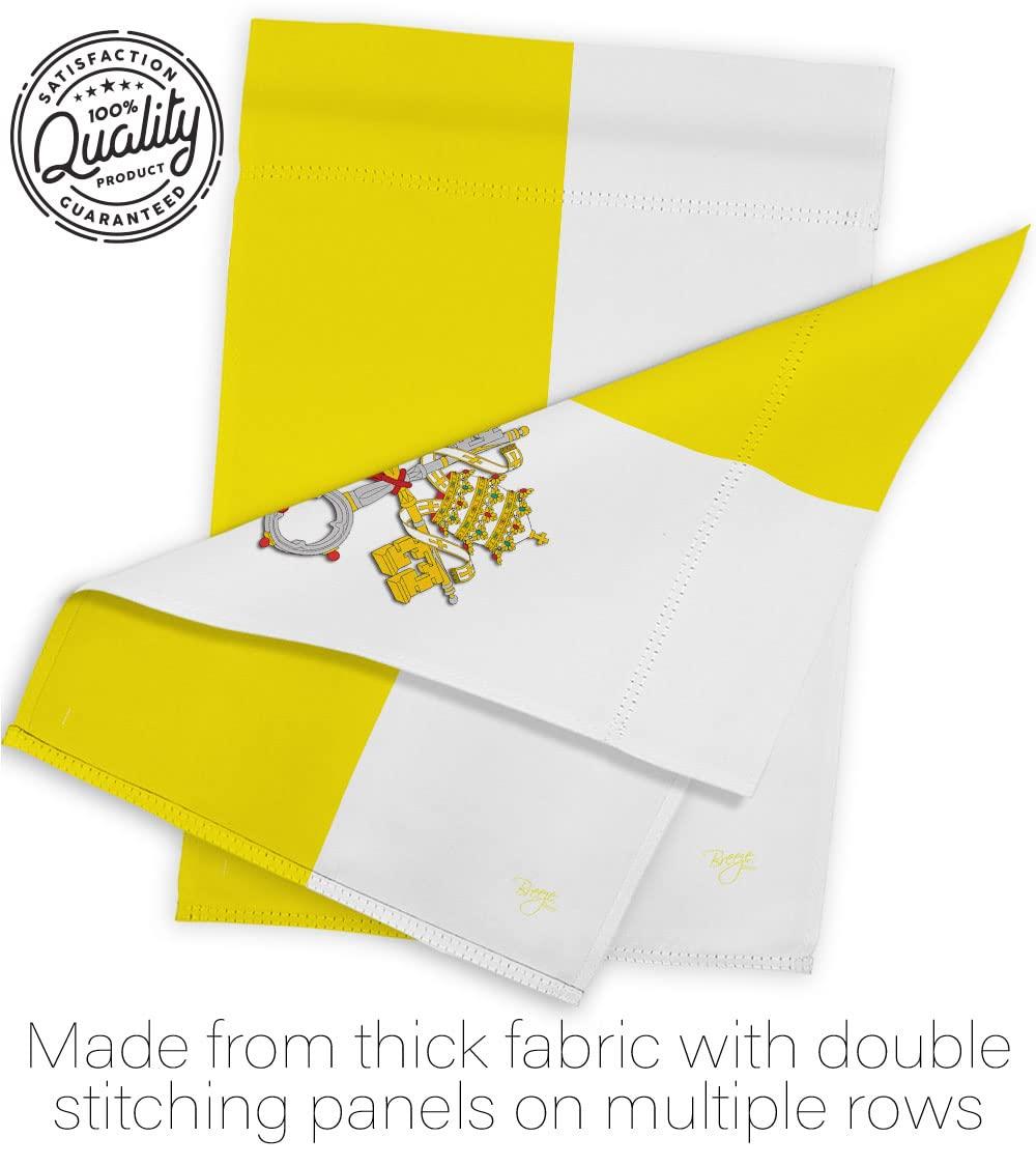 Breeze Decor 08106 Vatican City 2-Sided Vertical Impression House Flag - 28 x 40 in.