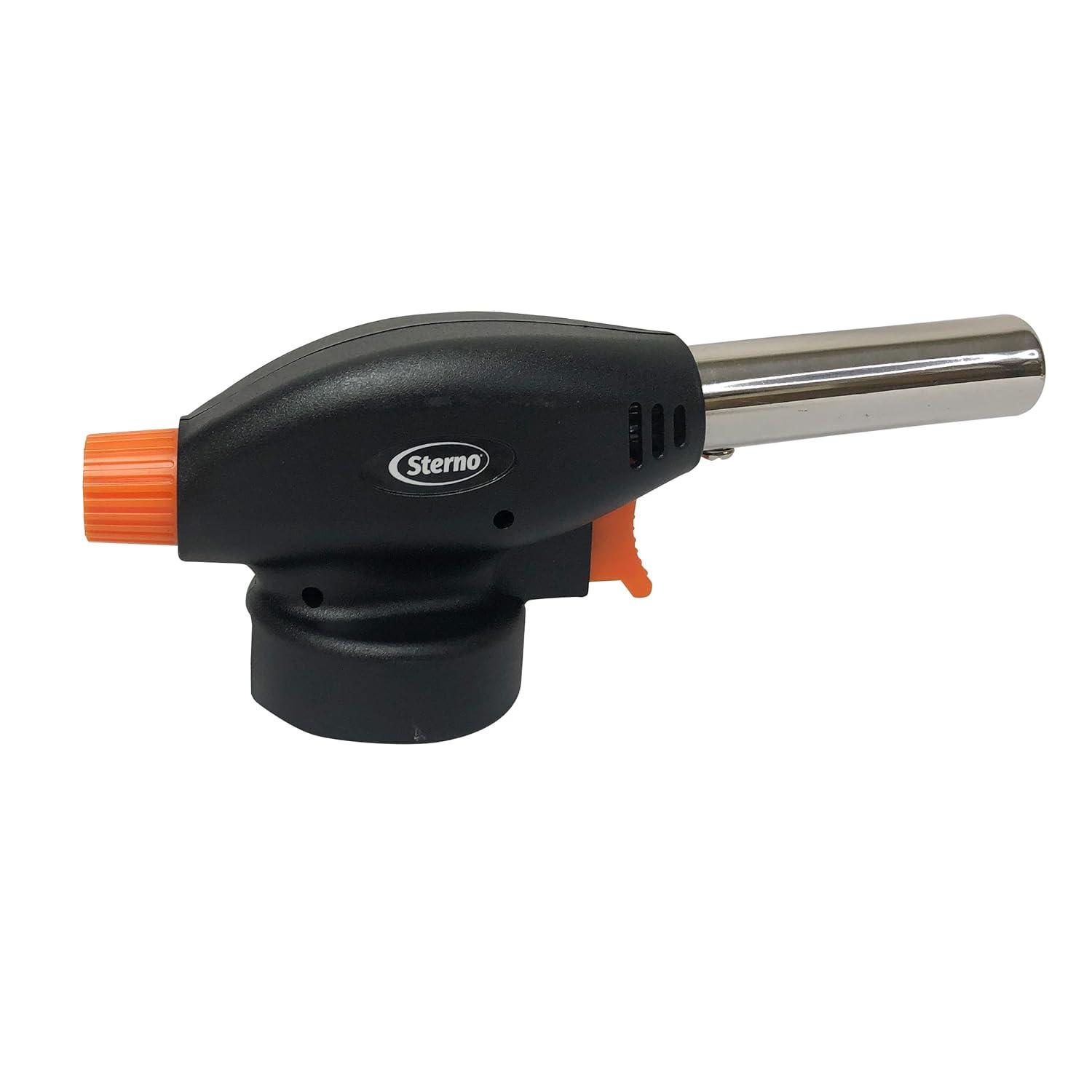 Sterno Butane Torch Lighter - Kitchen Blow Torch & Butane Torch for Cooking, Butane Torch Head with Automatic Safety Shut-Off Sensor - Compatible with Most Butane Fuel Canisters - 1 Handheld Torch