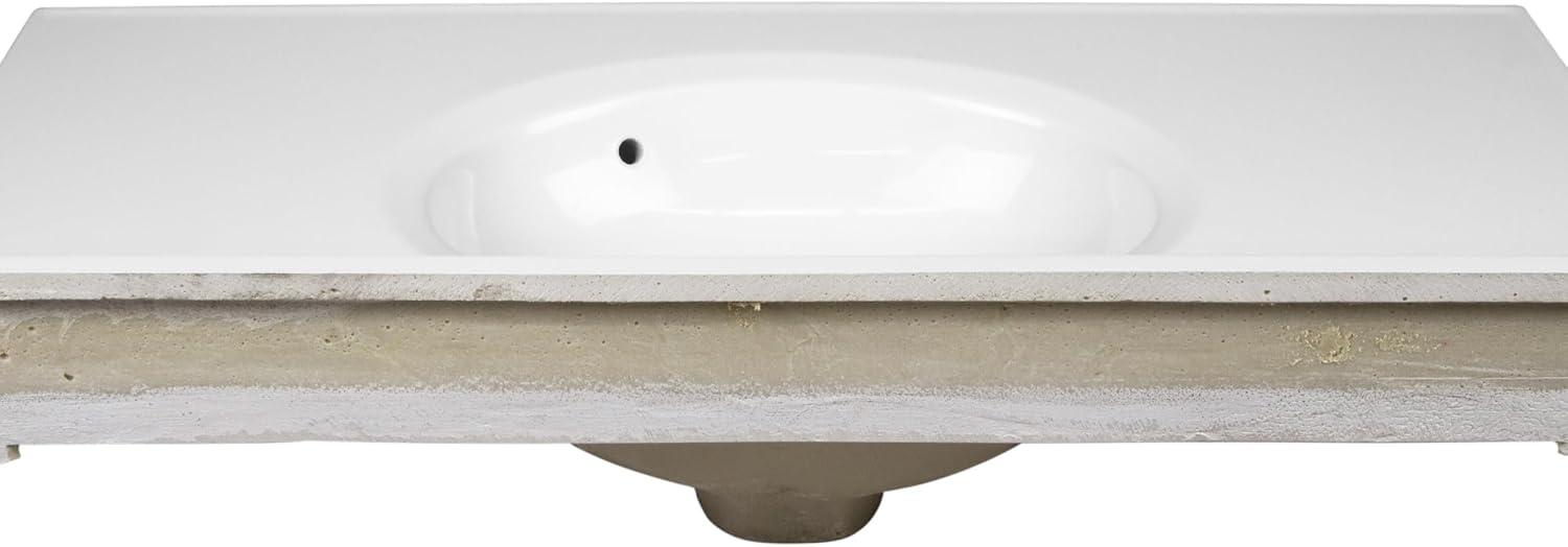 Design House 586206-37-inch Cultured Marble Vanity Top with Backsplash-Improved Package in White