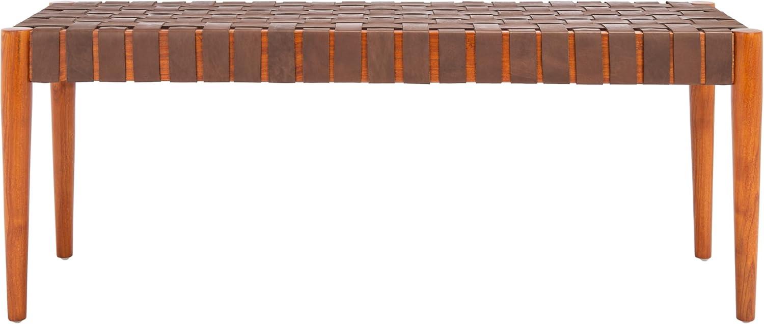 Orin 47" Woven Leather Bench