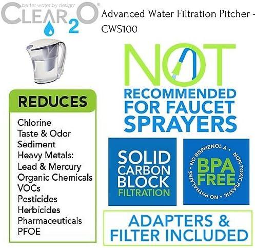 CLEAR2O CWS100 Water Filter Pitcher