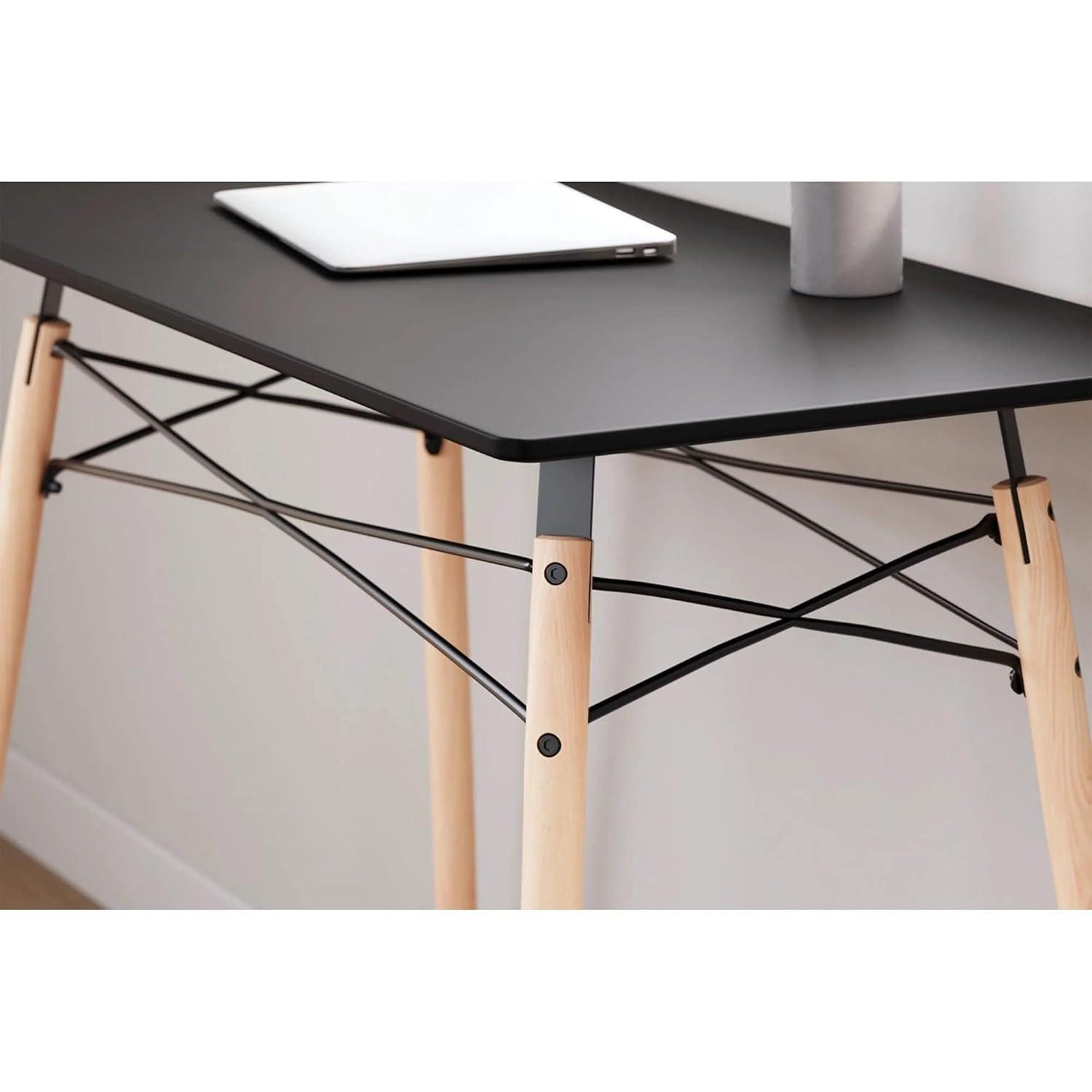 Signature Design by Ashley Contemporary Jaspeni Home Office Desk, Black/Natural