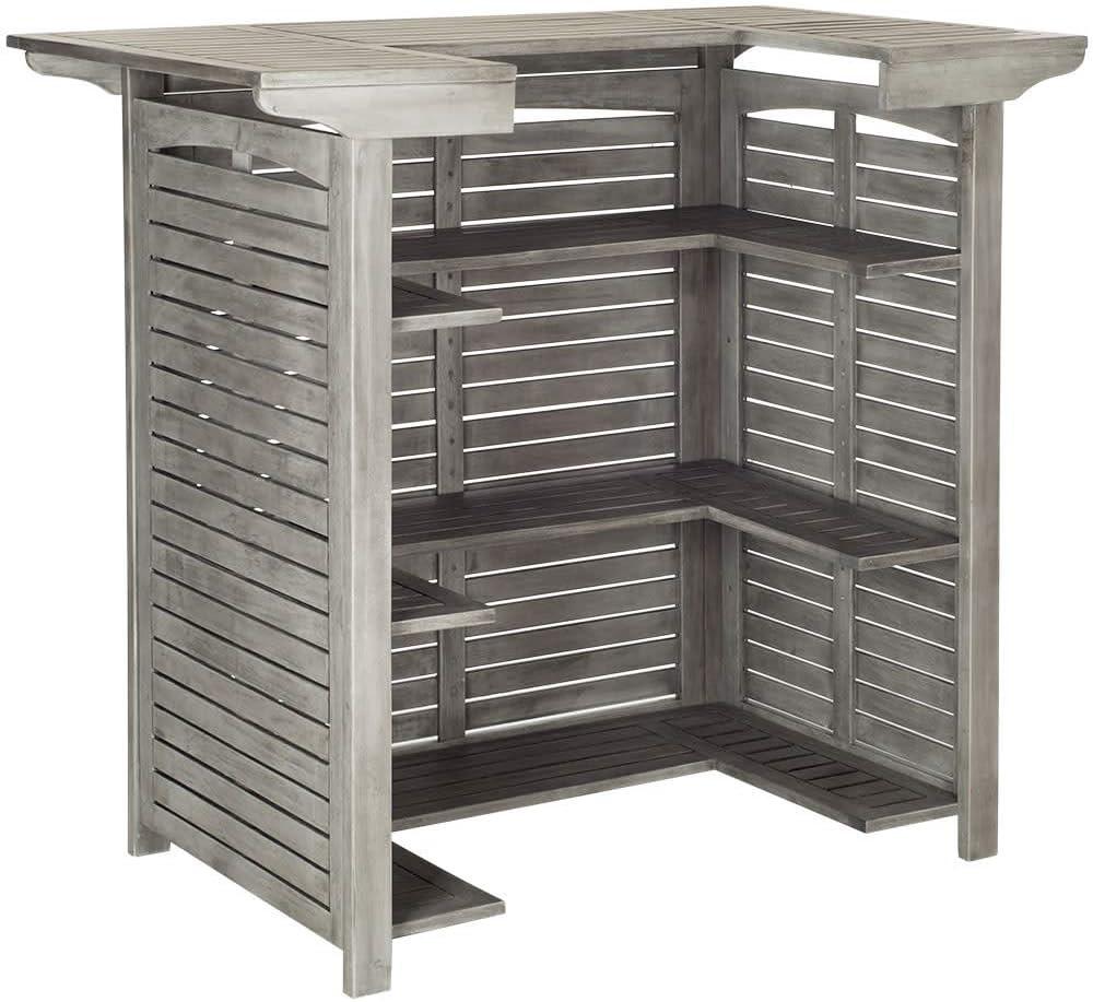 Monterey Patio Outdoor Bar Table - Natural - Safavieh
