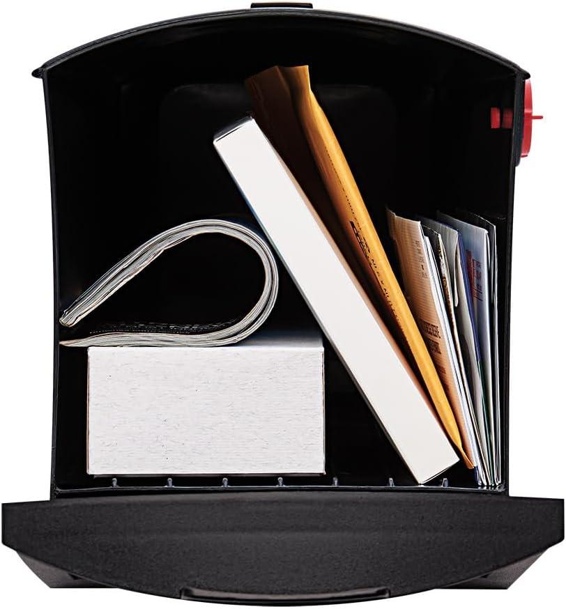 Architectural Mailboxes Patriot Plastic, Medium, Post-Mount Mailbox in Black