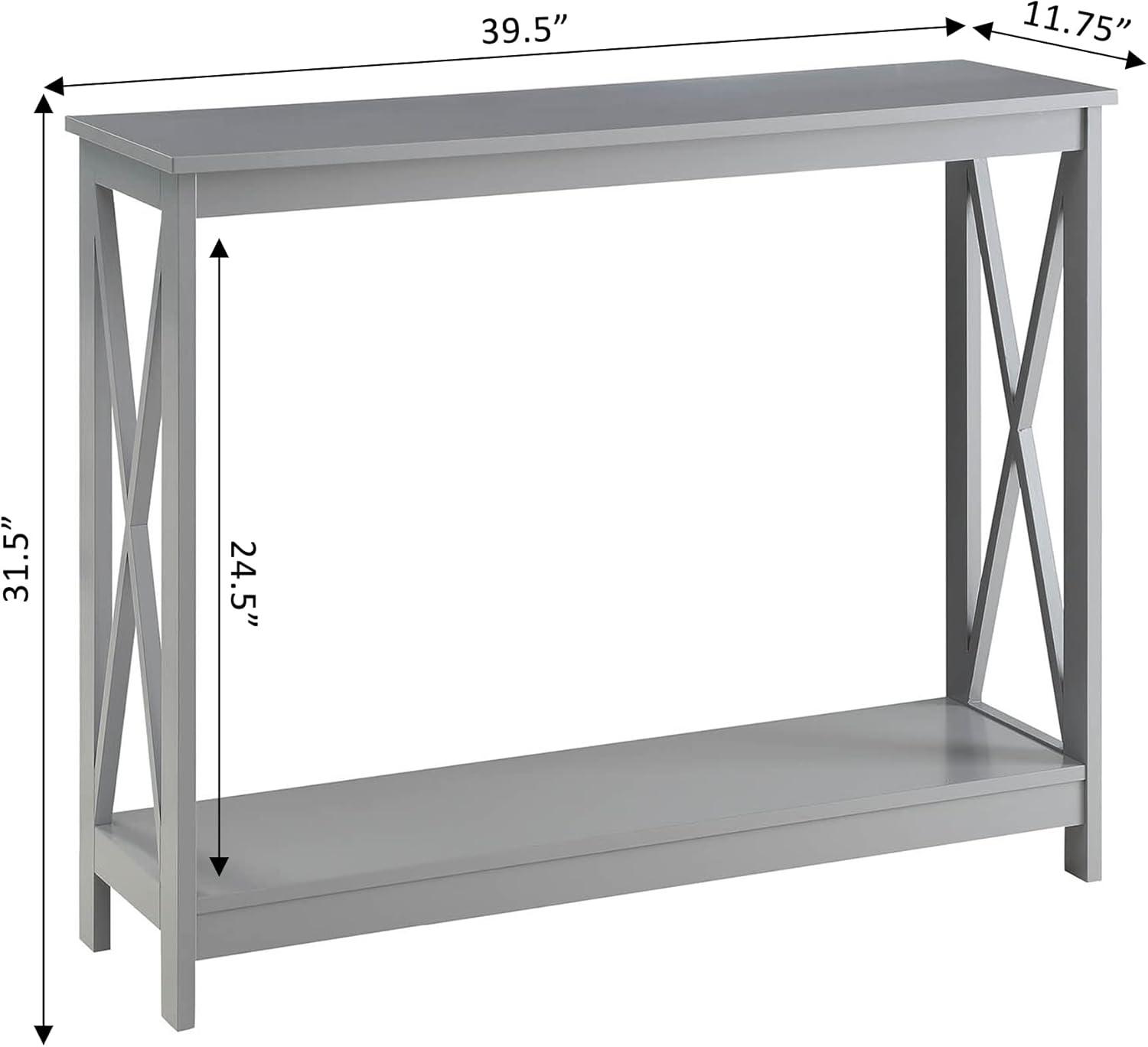 Convenience Concepts Oxford Console Table in Gray Wood Finish