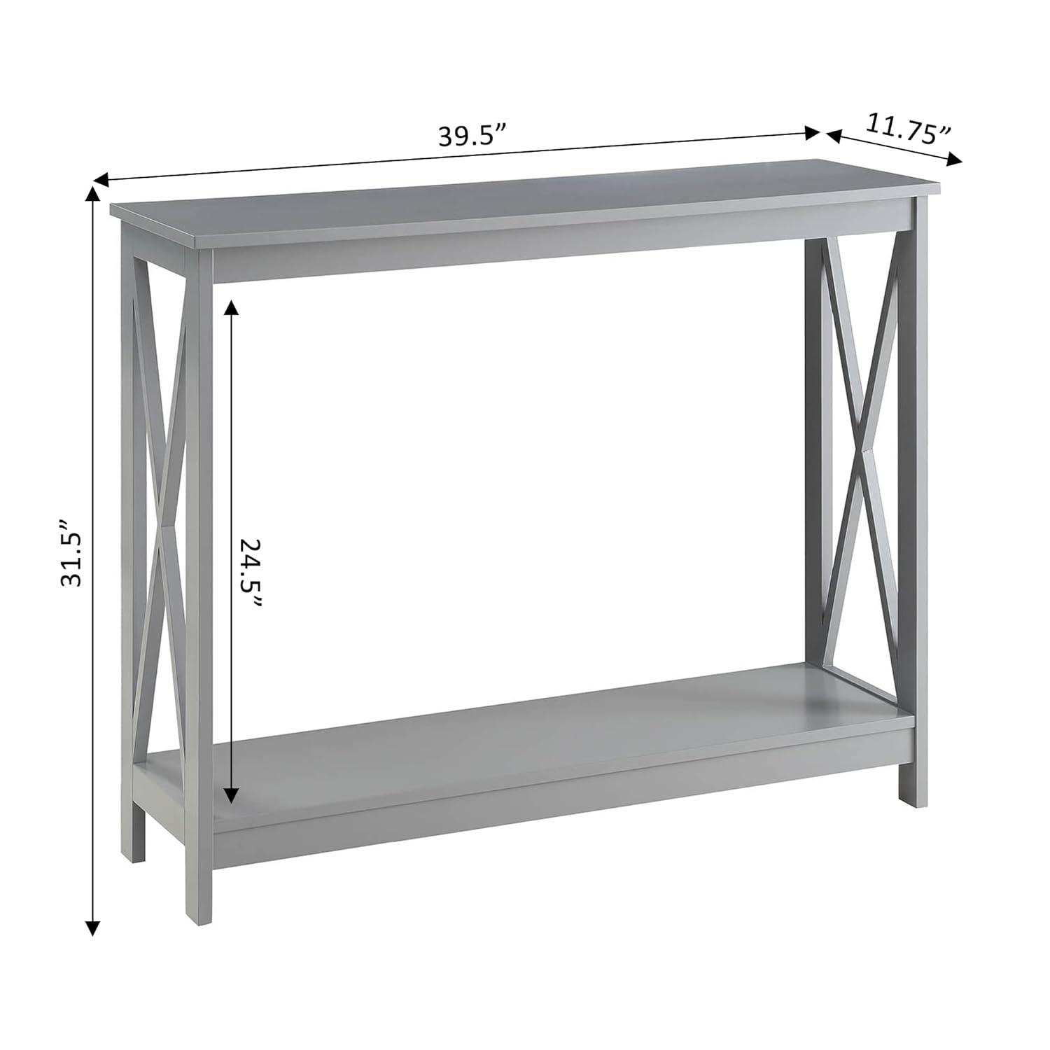 Convenience Concepts Oxford Console Table in Gray Wood Finish