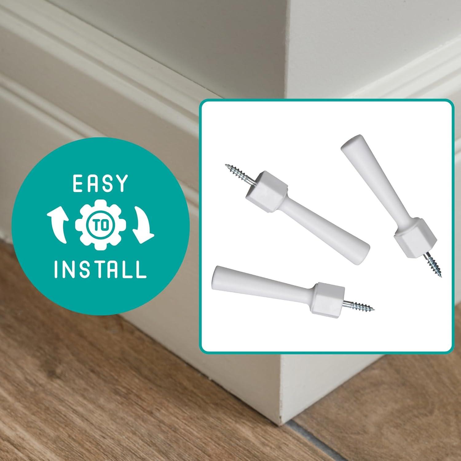 KidCo Child Safety Soft Jamb Door Stop for Child Safety, White